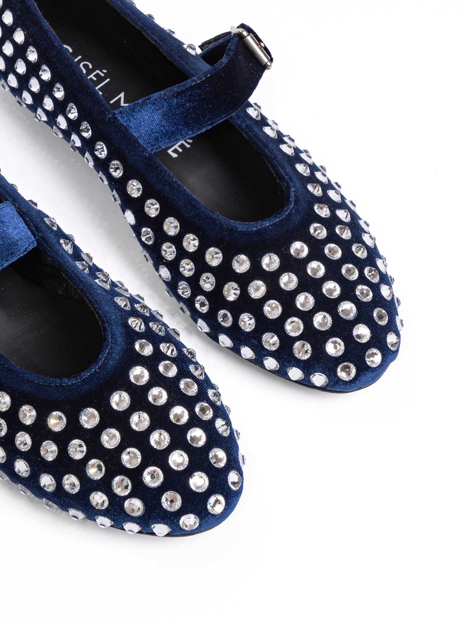 Gold Ballerine velluto blu