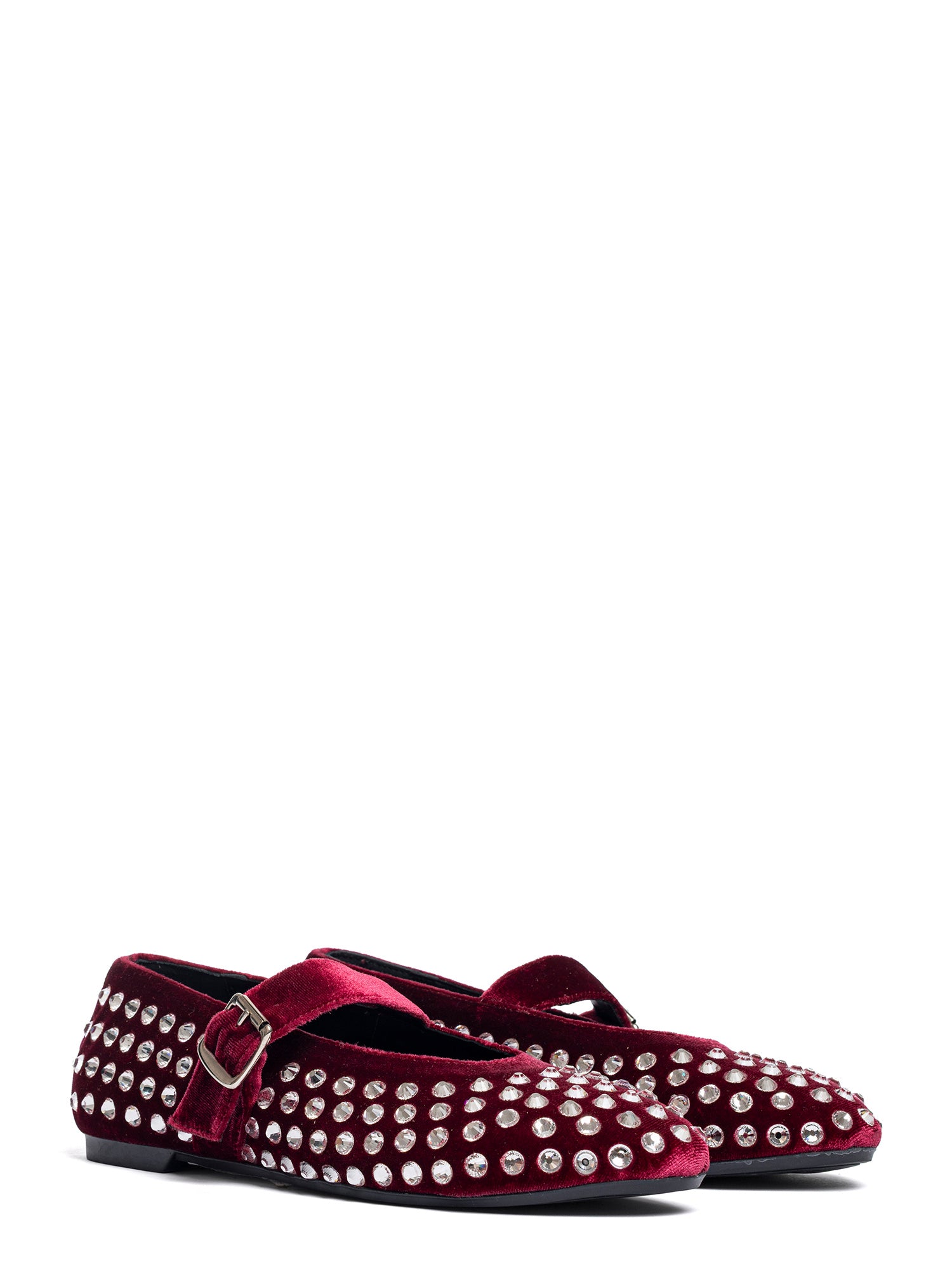 Gold Ballerine velluto bordeaux