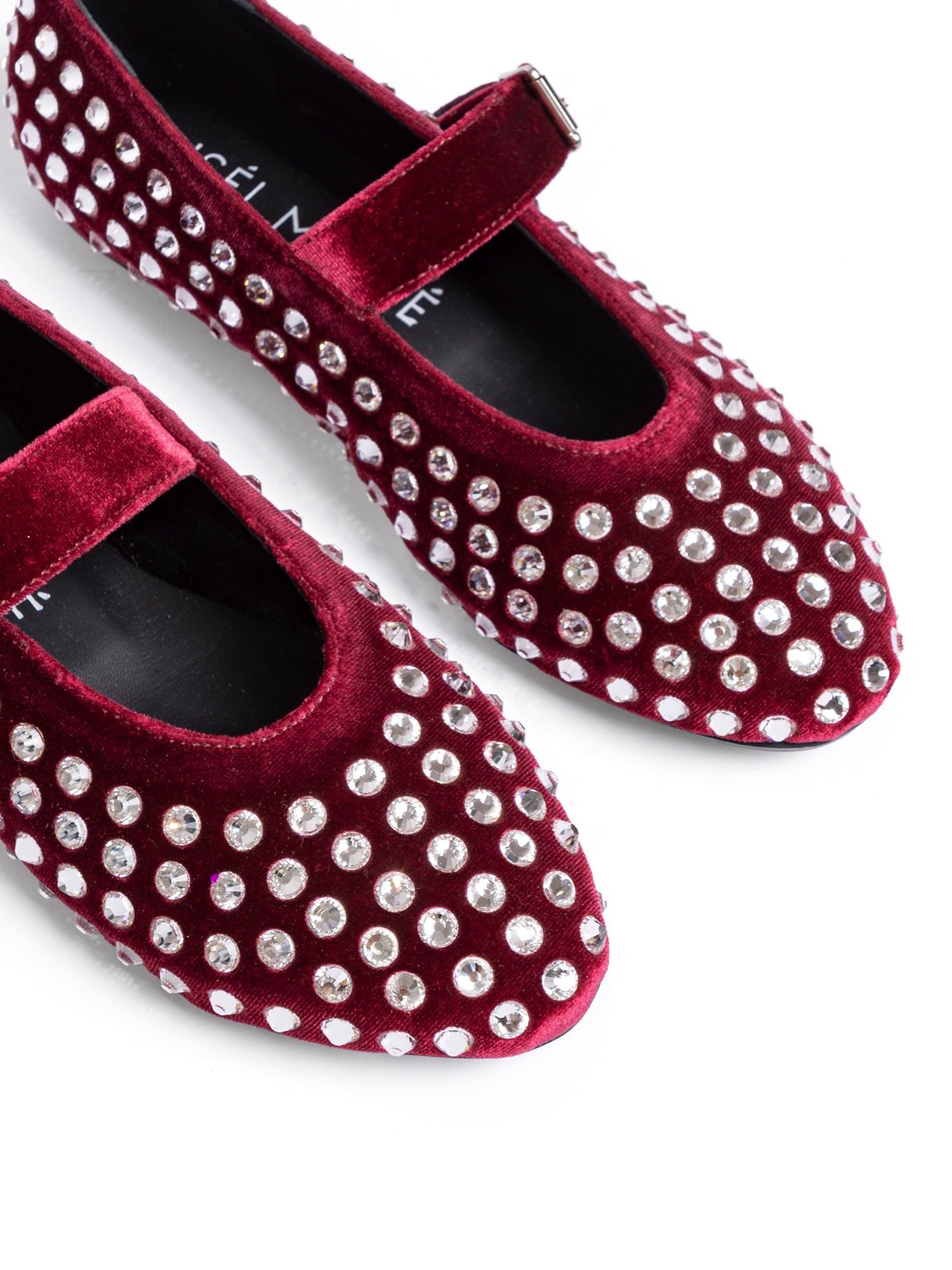 Gold Ballerine velluto bordeaux