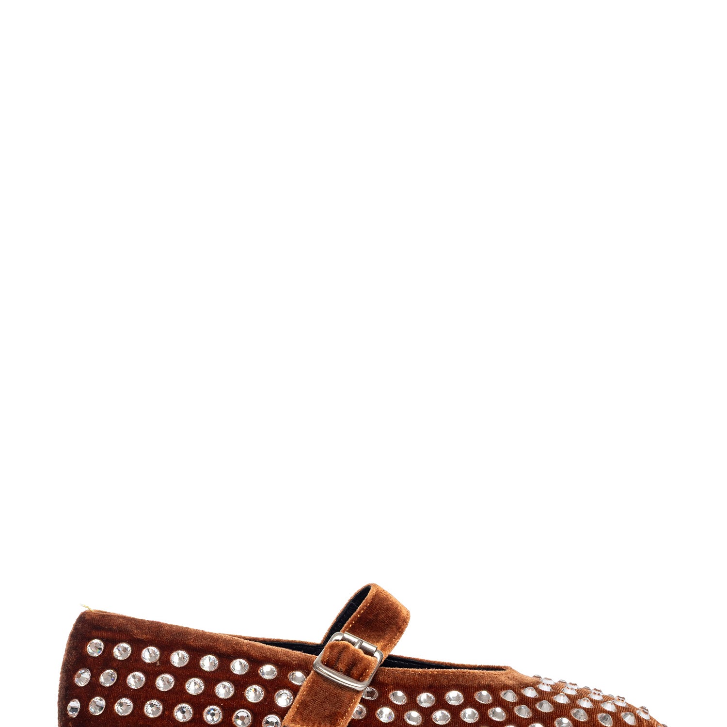 Gold Ballerine velluto cuoio