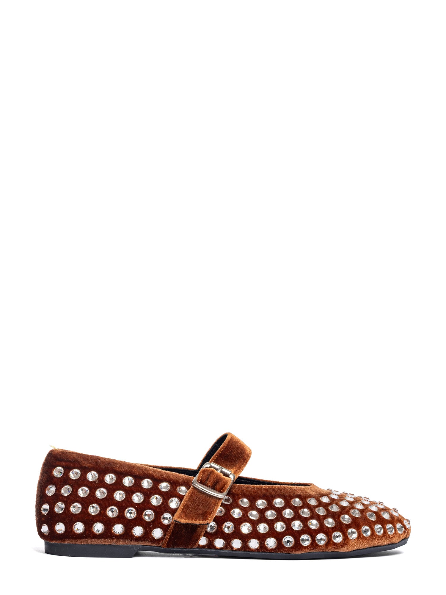 Gold Ballerine velluto cuoio