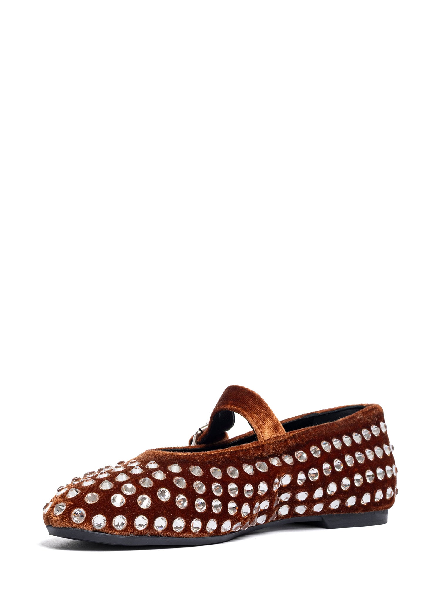 Gold Ballerine velluto cuoio