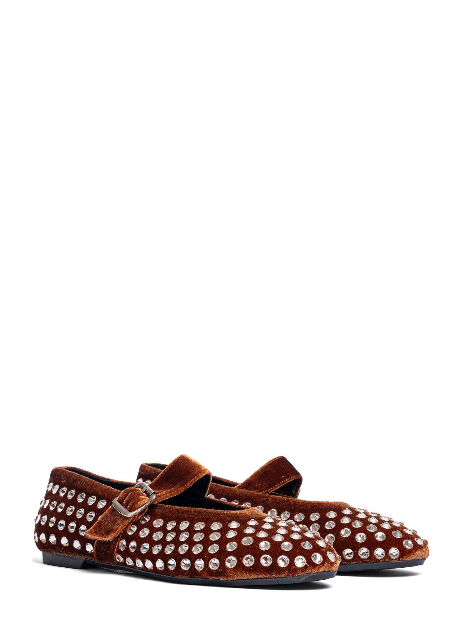 Gold Ballerine velluto cuoio