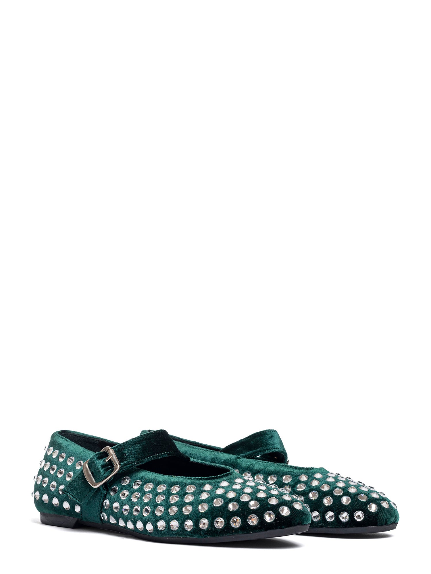 Gold Ballerine velluto verde