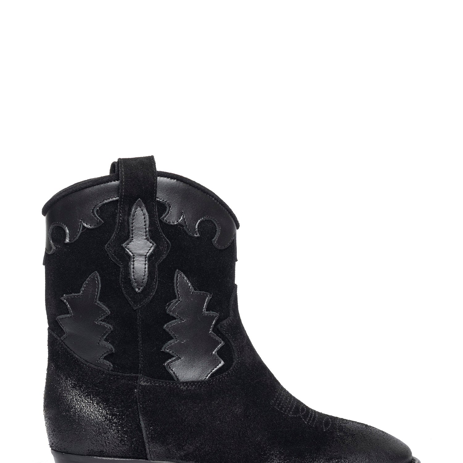 Guinea Tronchetti texani in camoscio nero