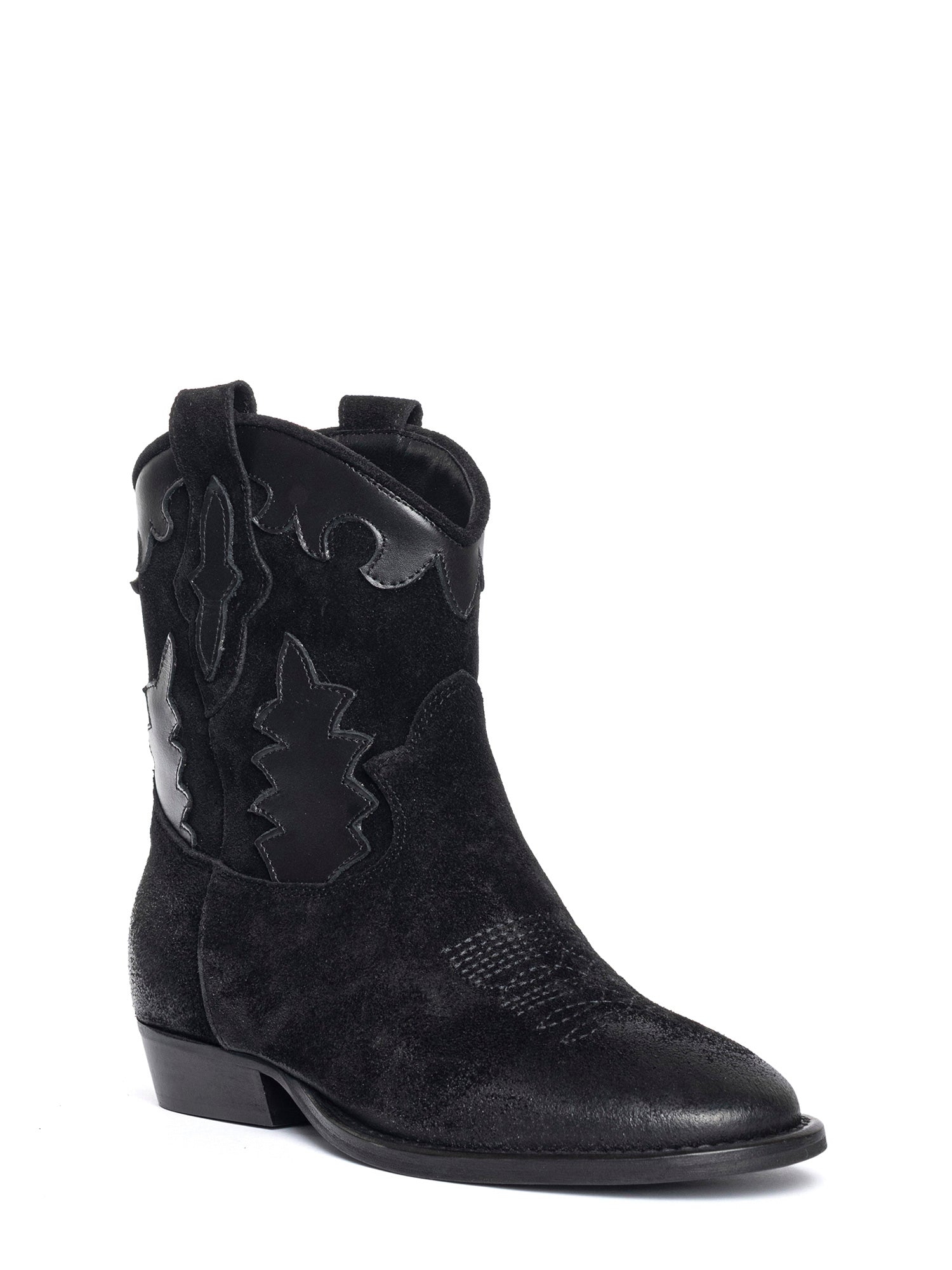 Guinea Tronchetti texani in camoscio nero