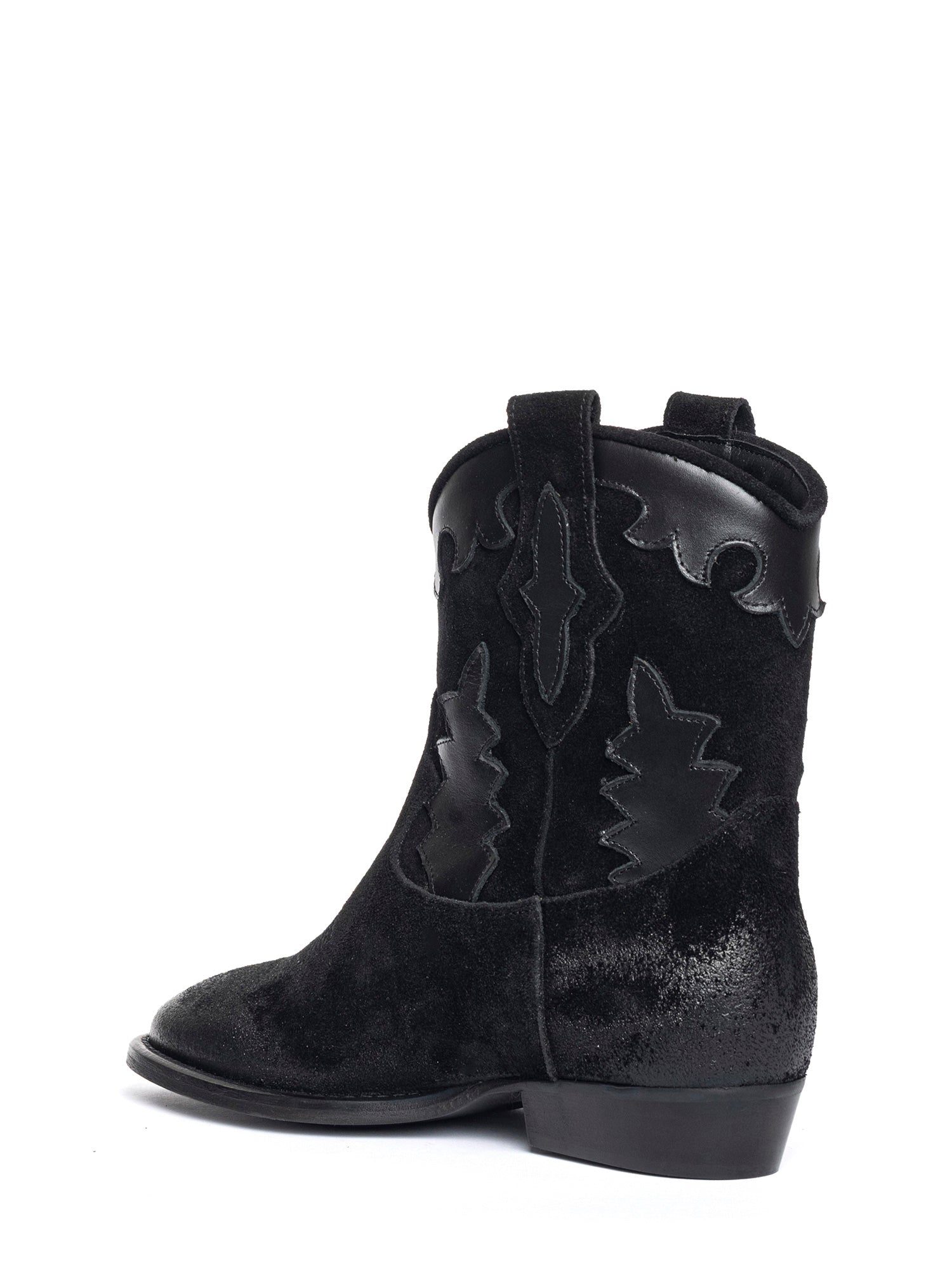 Guinea Tronchetti texani in camoscio nero