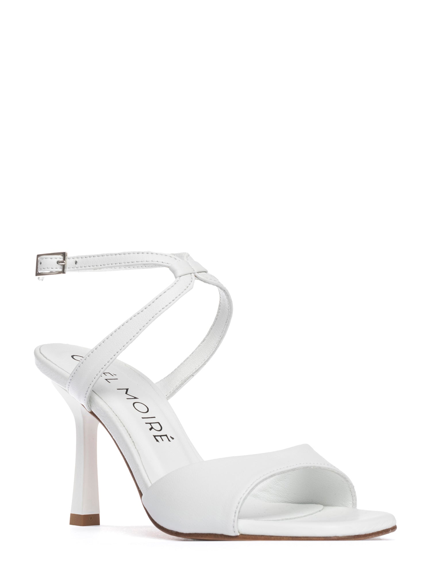 Juliette White Nappa Leather Band Sandals