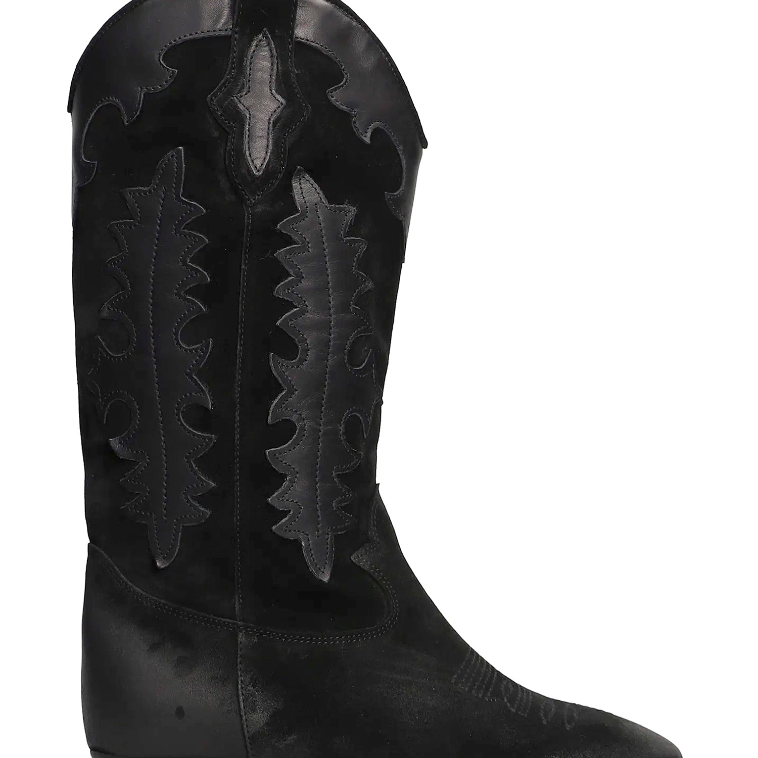 Kansas Stivali texani in camoscio nero