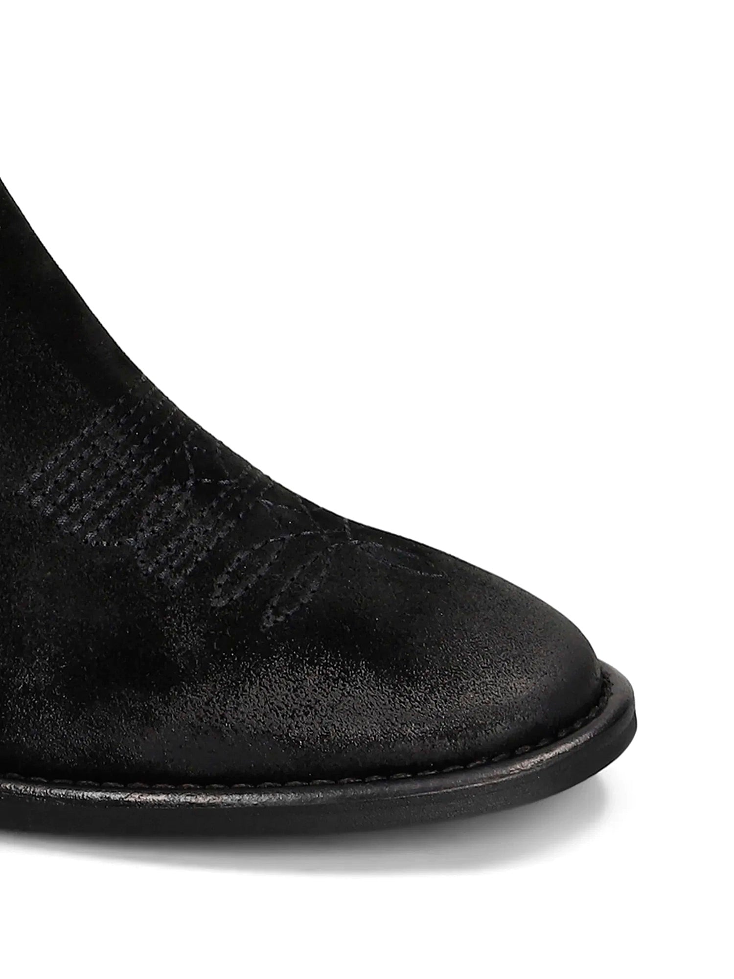 Kansas Stivali texani in camoscio nero