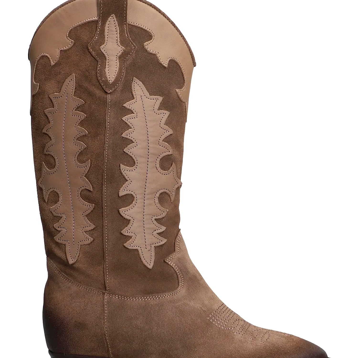 Kansas Taupe Suede Cowboy Boots