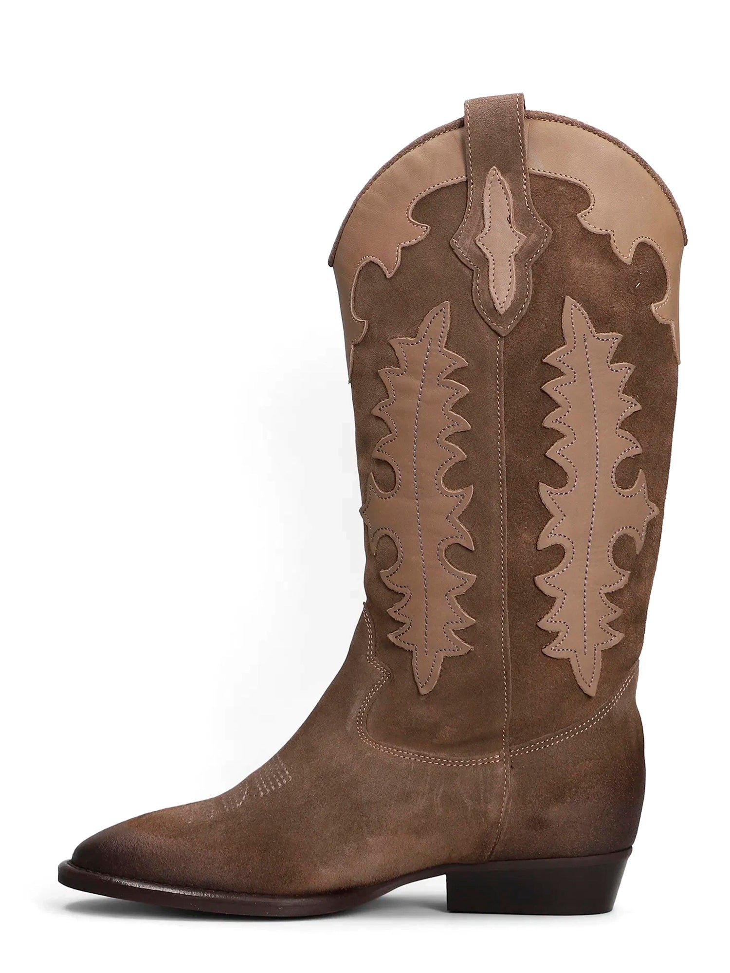 Kansas Taupe Suede Cowboy Boots