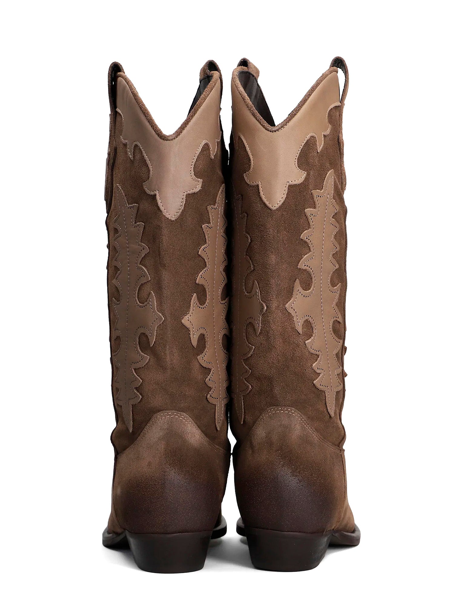 Kansas Taupe Suede Cowboy Boots