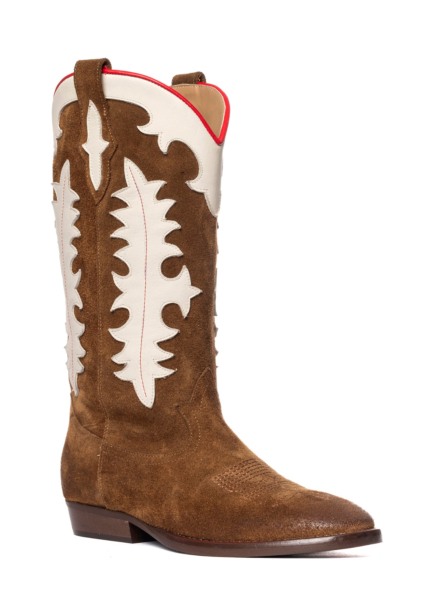 Kansas Stivali texani in camoscio bruciato