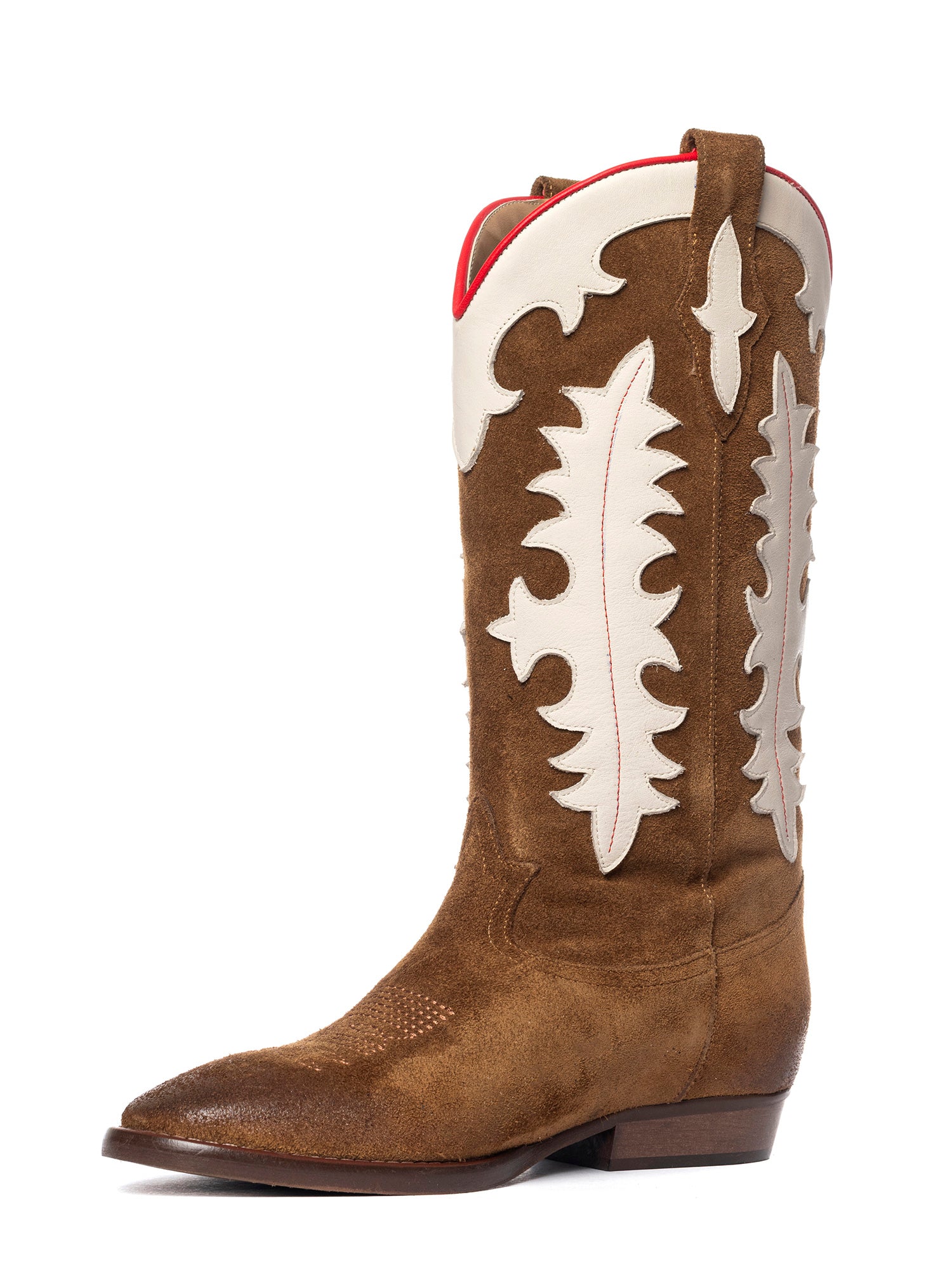 Kansas Stivali texani in camoscio bruciato