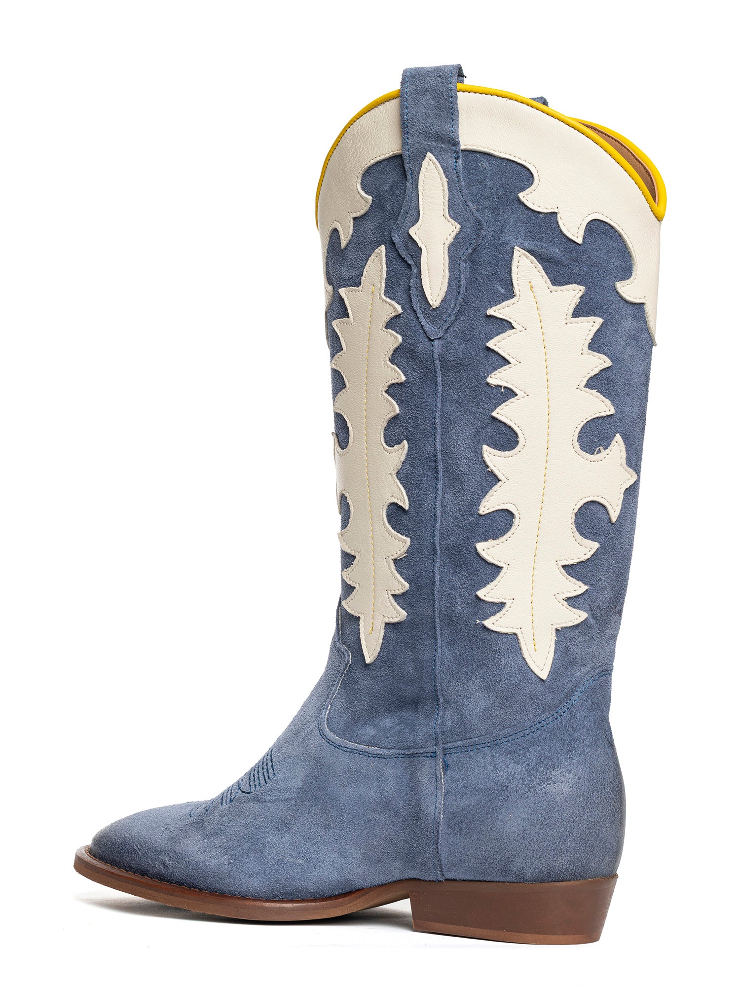 Kansas Stivali texani in camoscio calcite