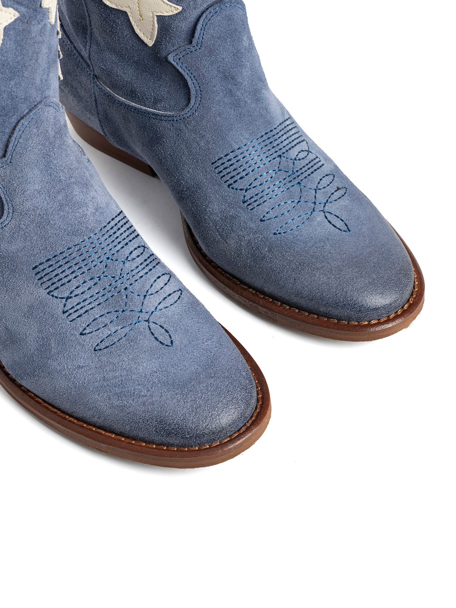 Kansas Stivali texani in camoscio calcite