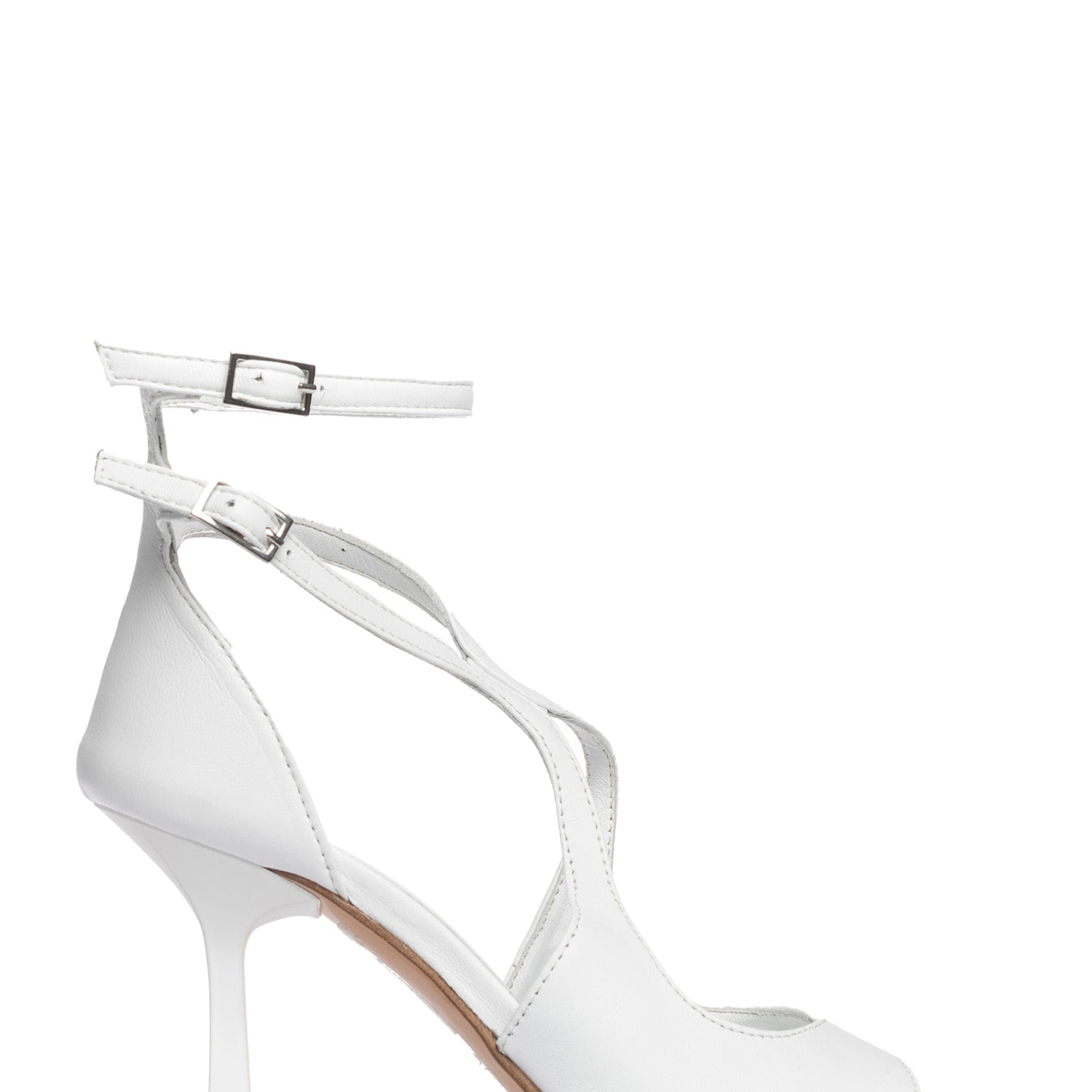 Kelly Sandali spuntati in nappa bianco