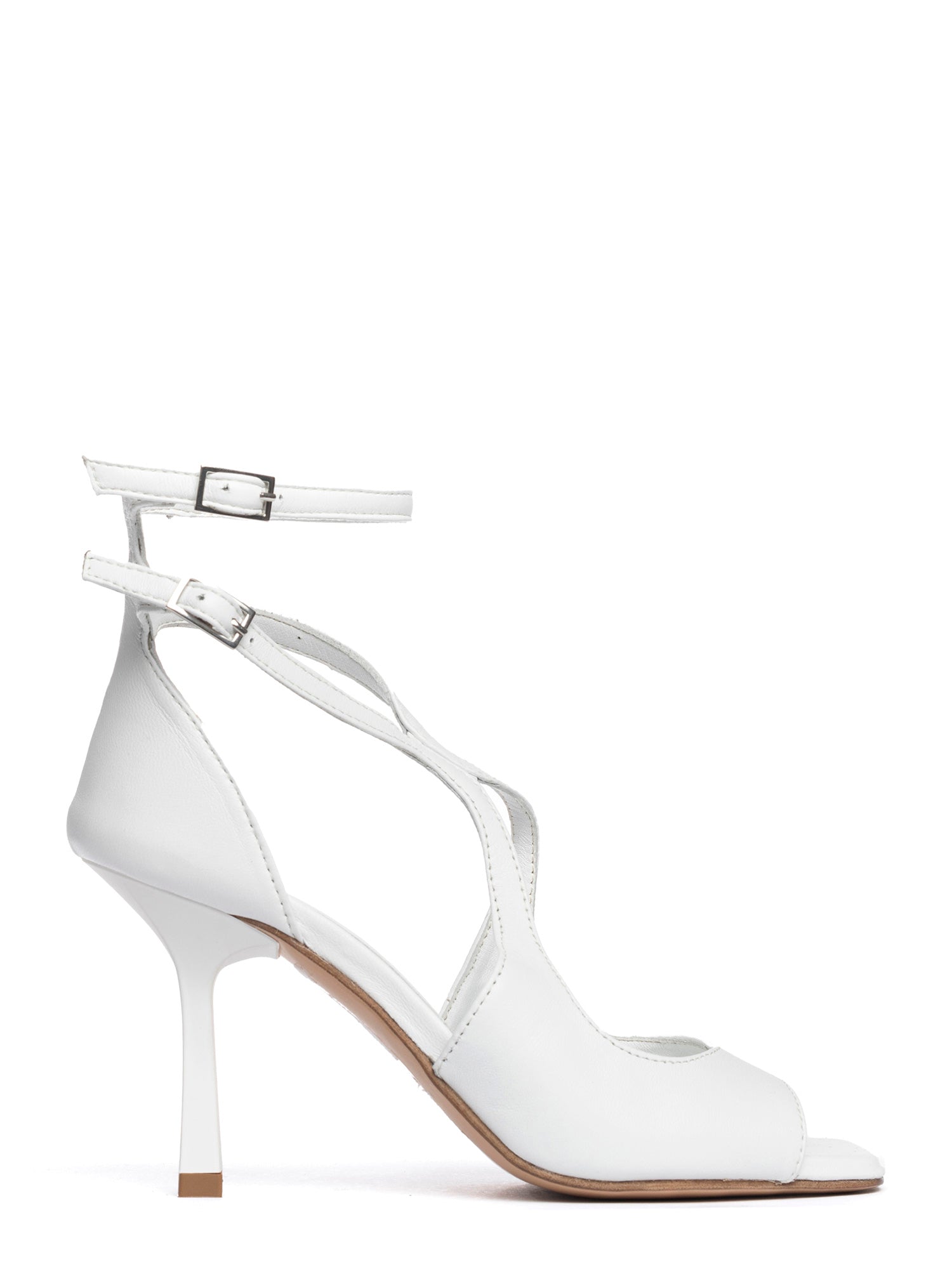 Kelly Sandali spuntati in nappa bianco