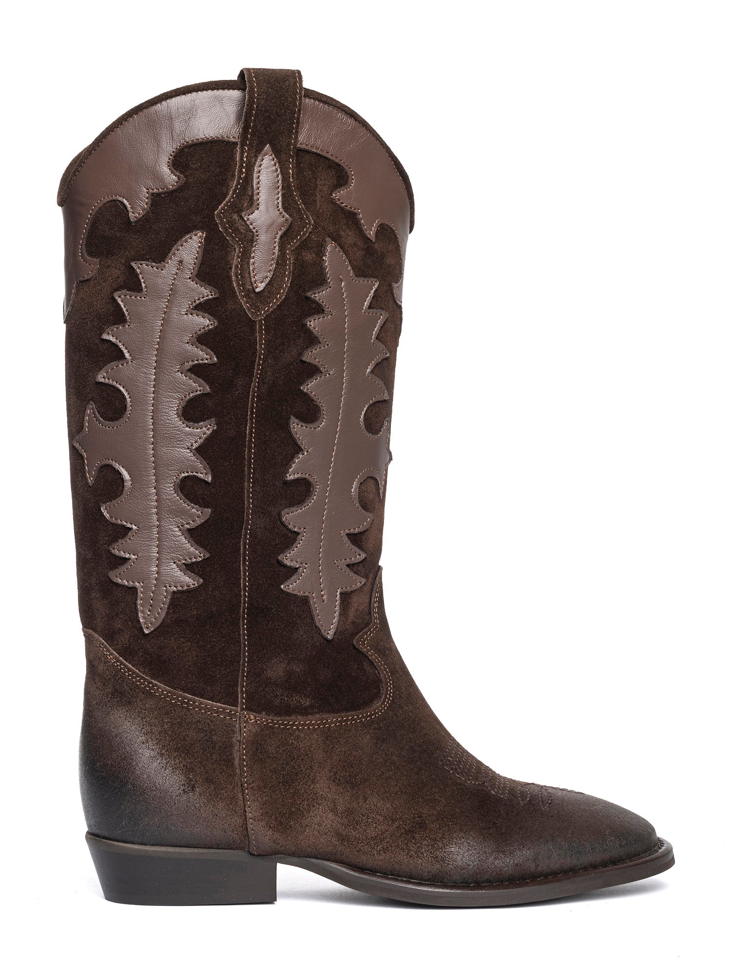 Kansas Taupe Suede Cowboy Boots