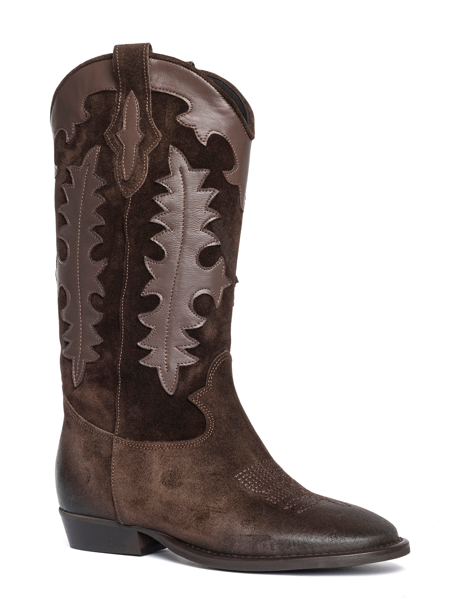 Kansas Taupe Suede Cowboy Boots