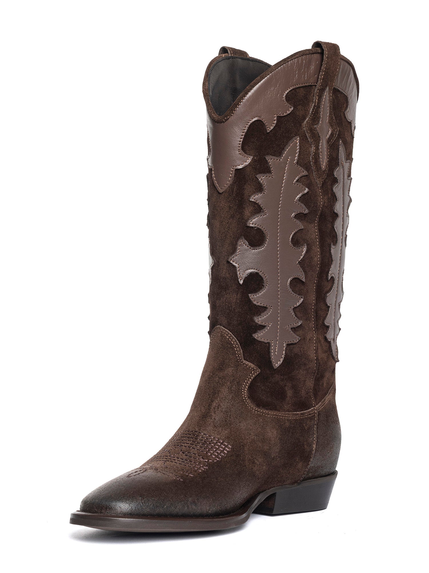 Kansas Taupe Suede Cowboy Boots