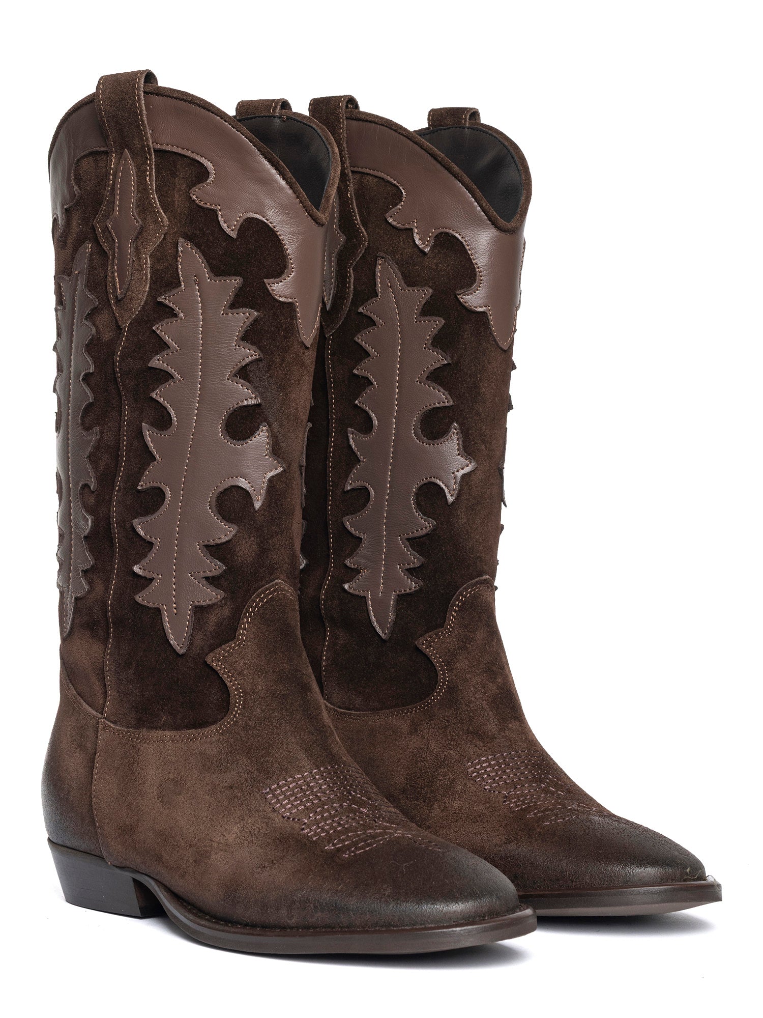 Kansas Taupe Suede Cowboy Boots