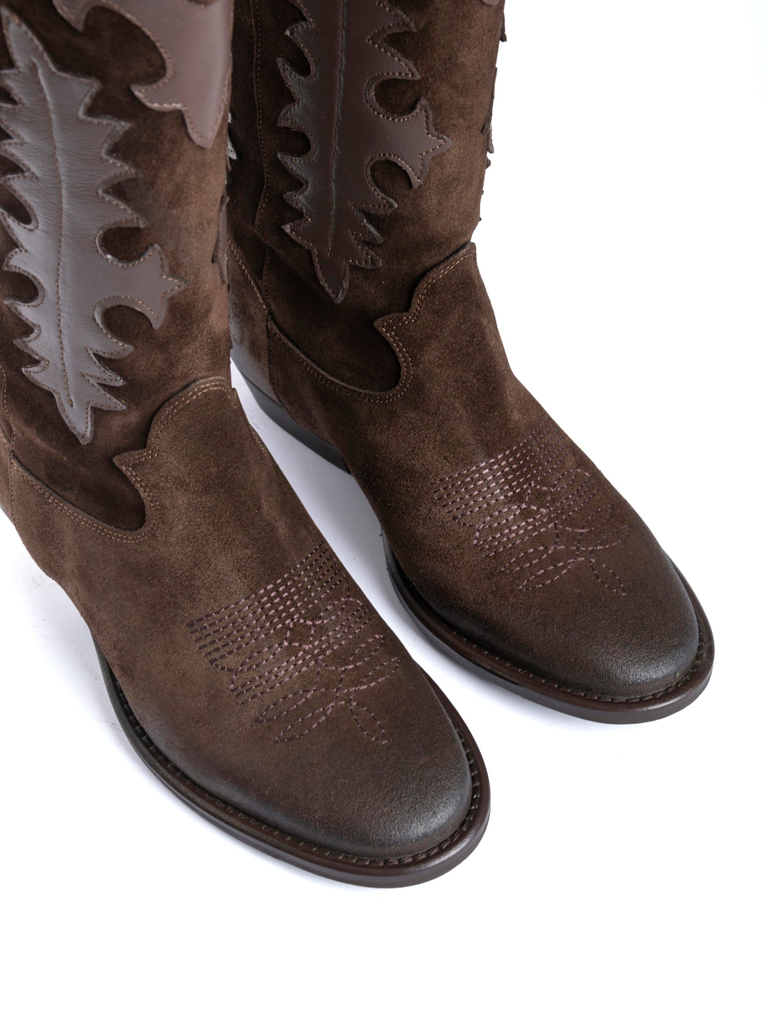 Kansas Taupe Suede Cowboy Boots