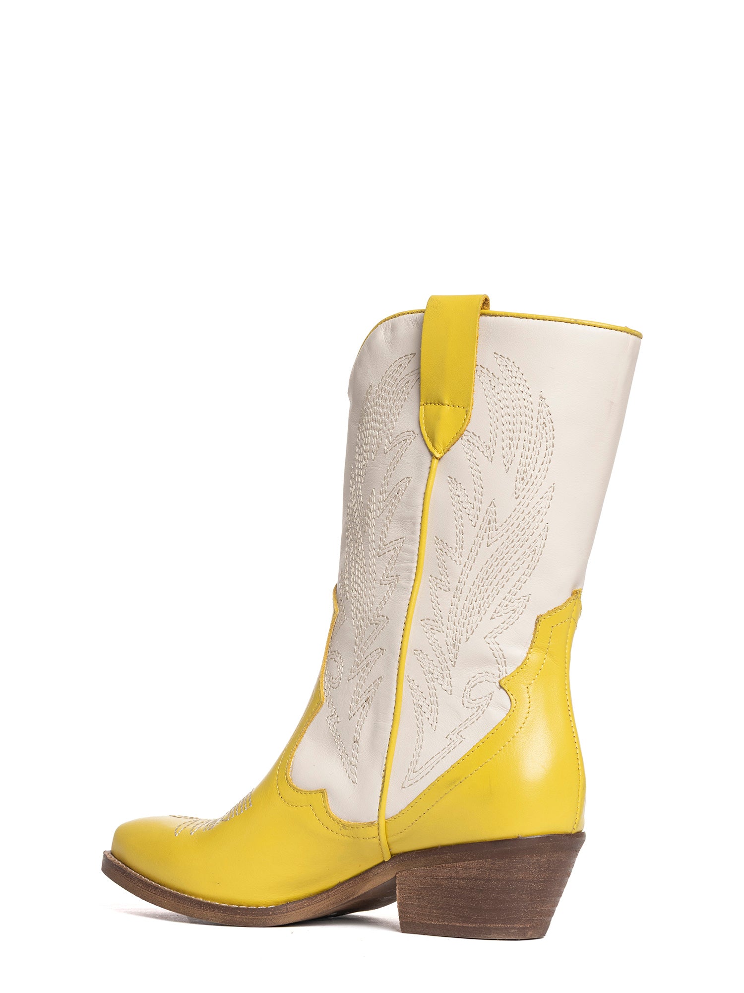 Lima Stivali texani in vitello giallo