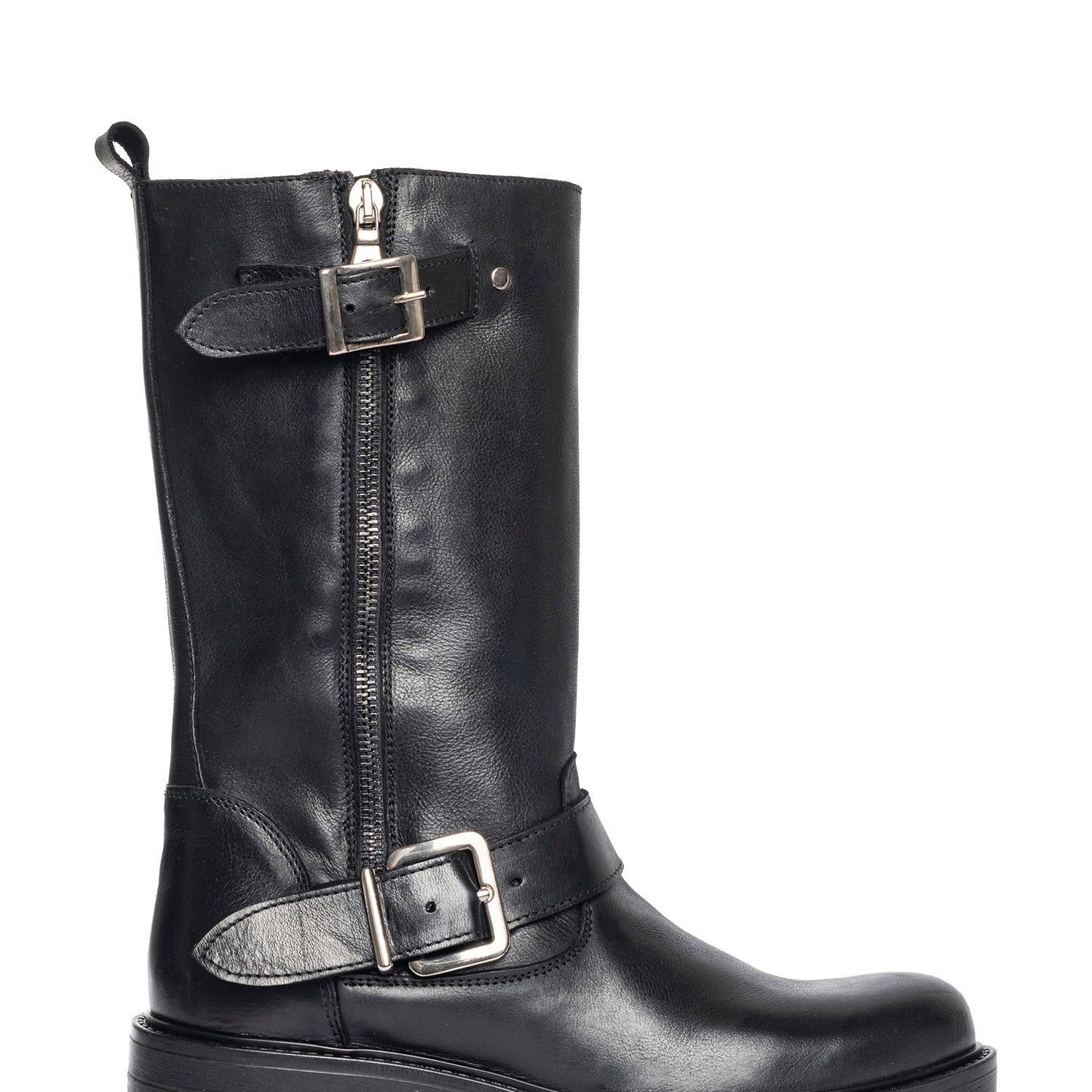 Loren Biker in vitello nero