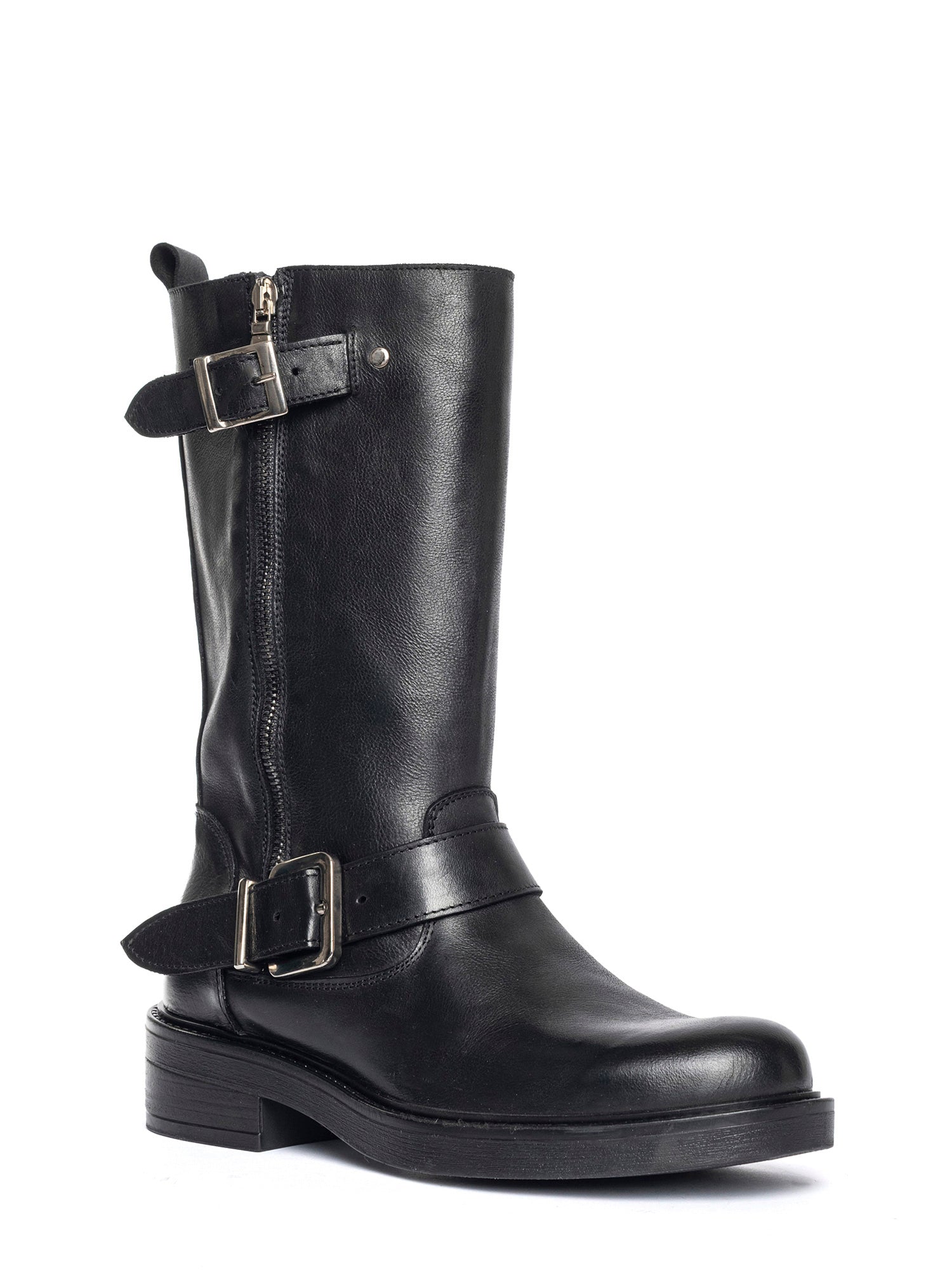 Loren Biker in vitello nero