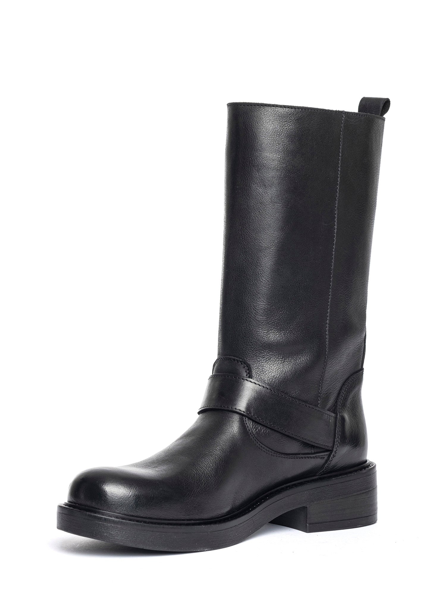 Loren Biker in vitello nero