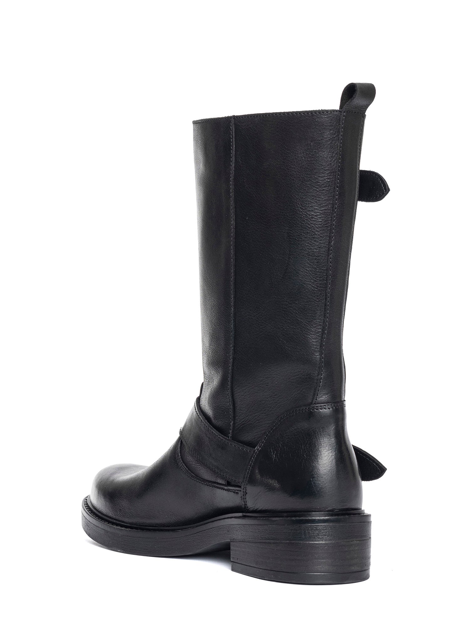 Loren Biker in vitello nero