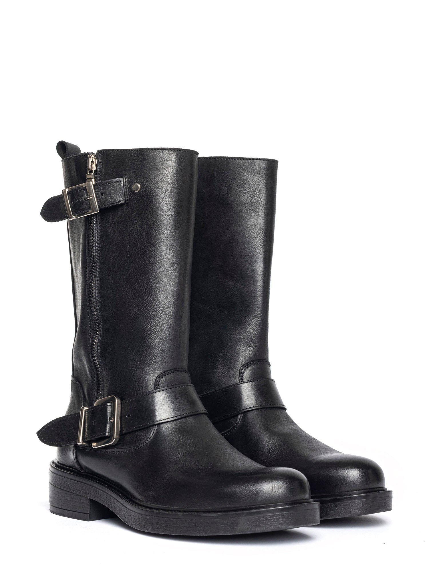Loren Biker in vitello nero