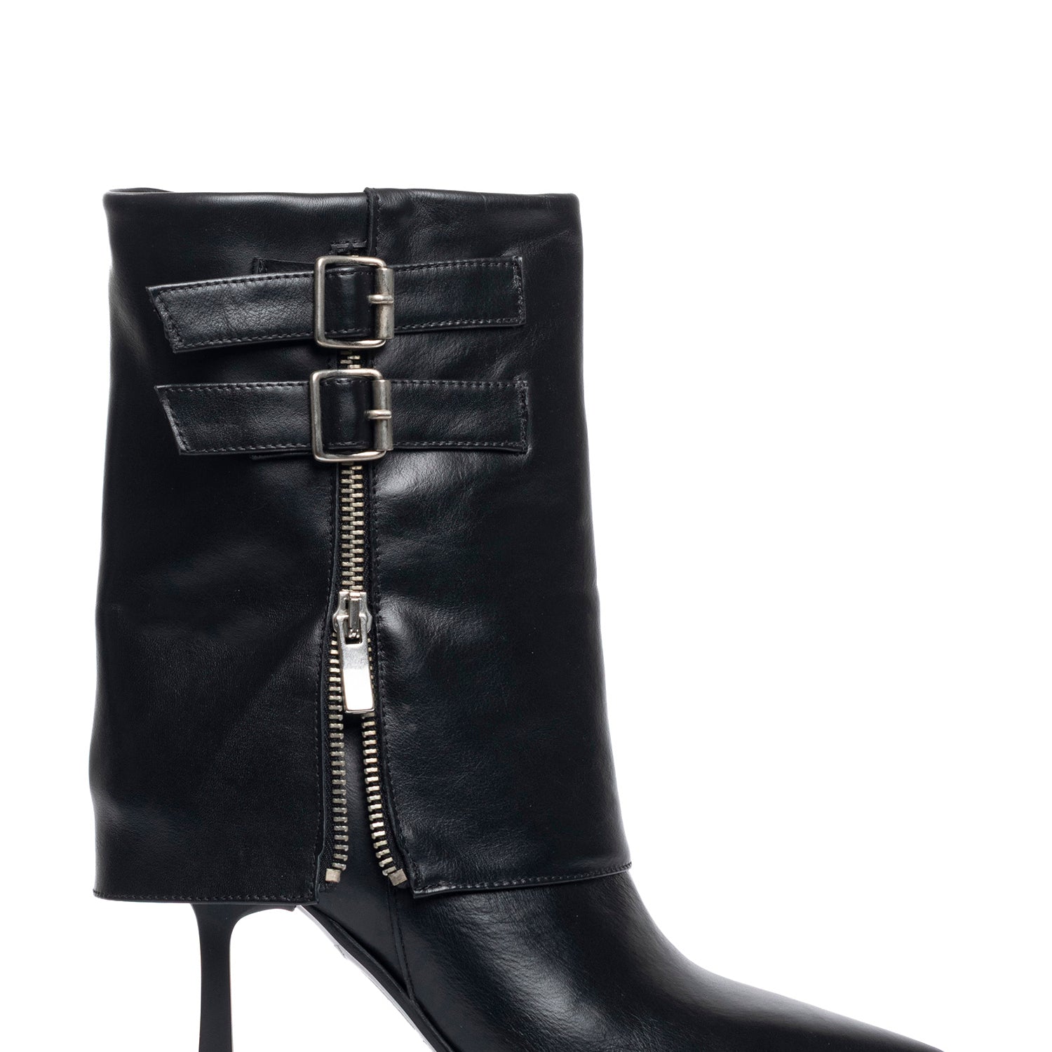 Marisol Tronchetti in vitello nero con zip laterali