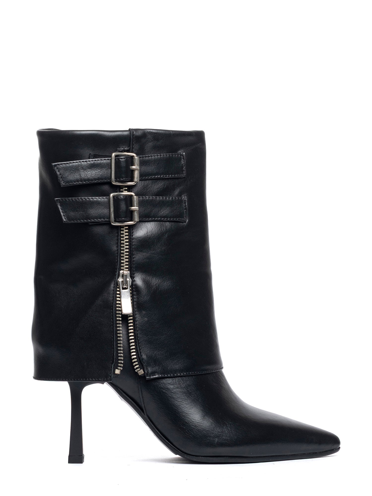 Marisol Tronchetti in vitello nero con zip laterali