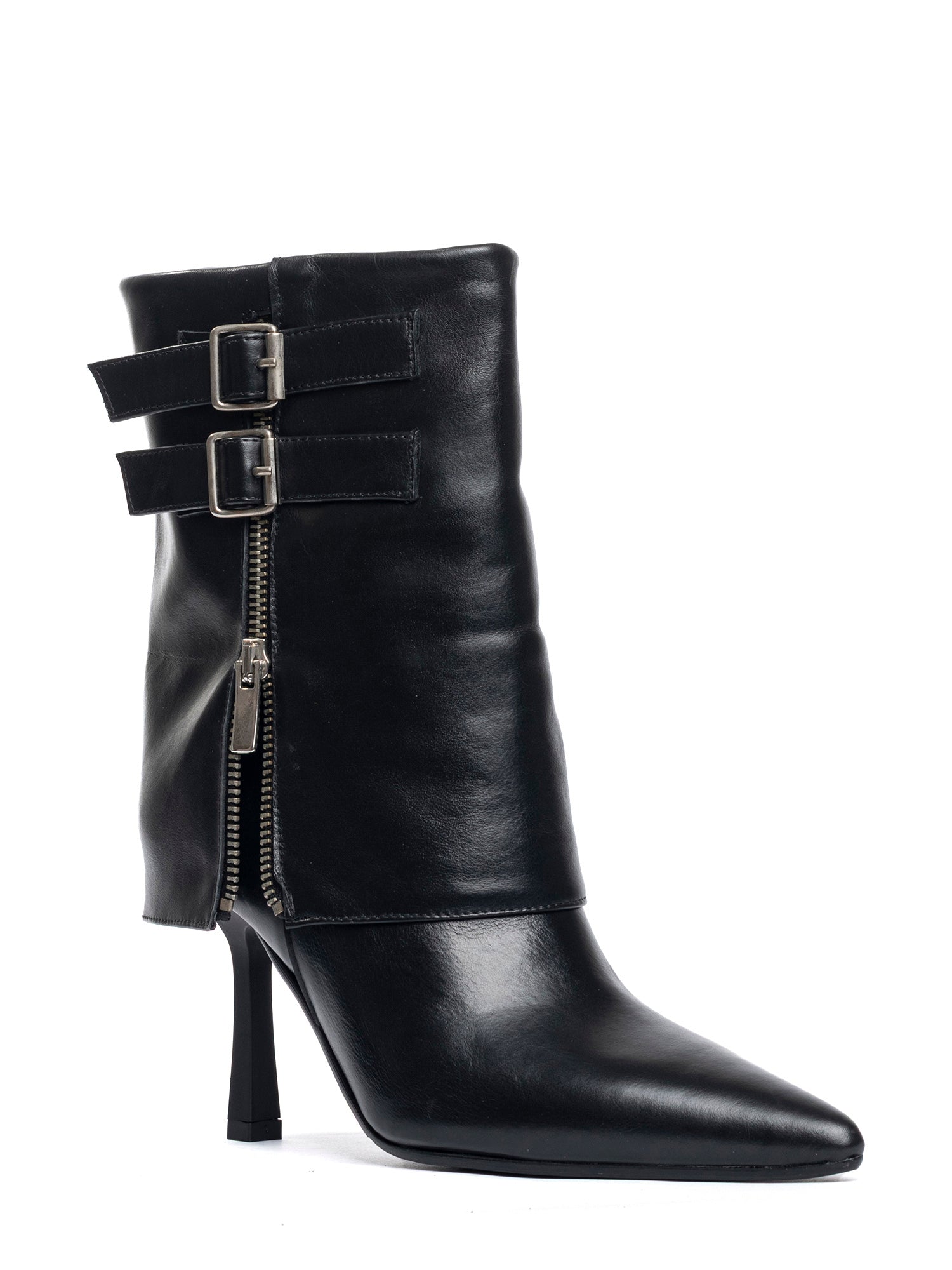 Marisol Tronchetti in vitello nero con zip laterali