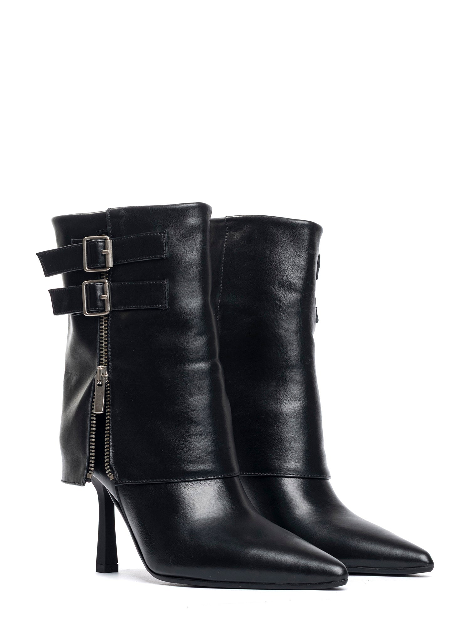 Marisol Tronchetti in vitello nero con zip laterali