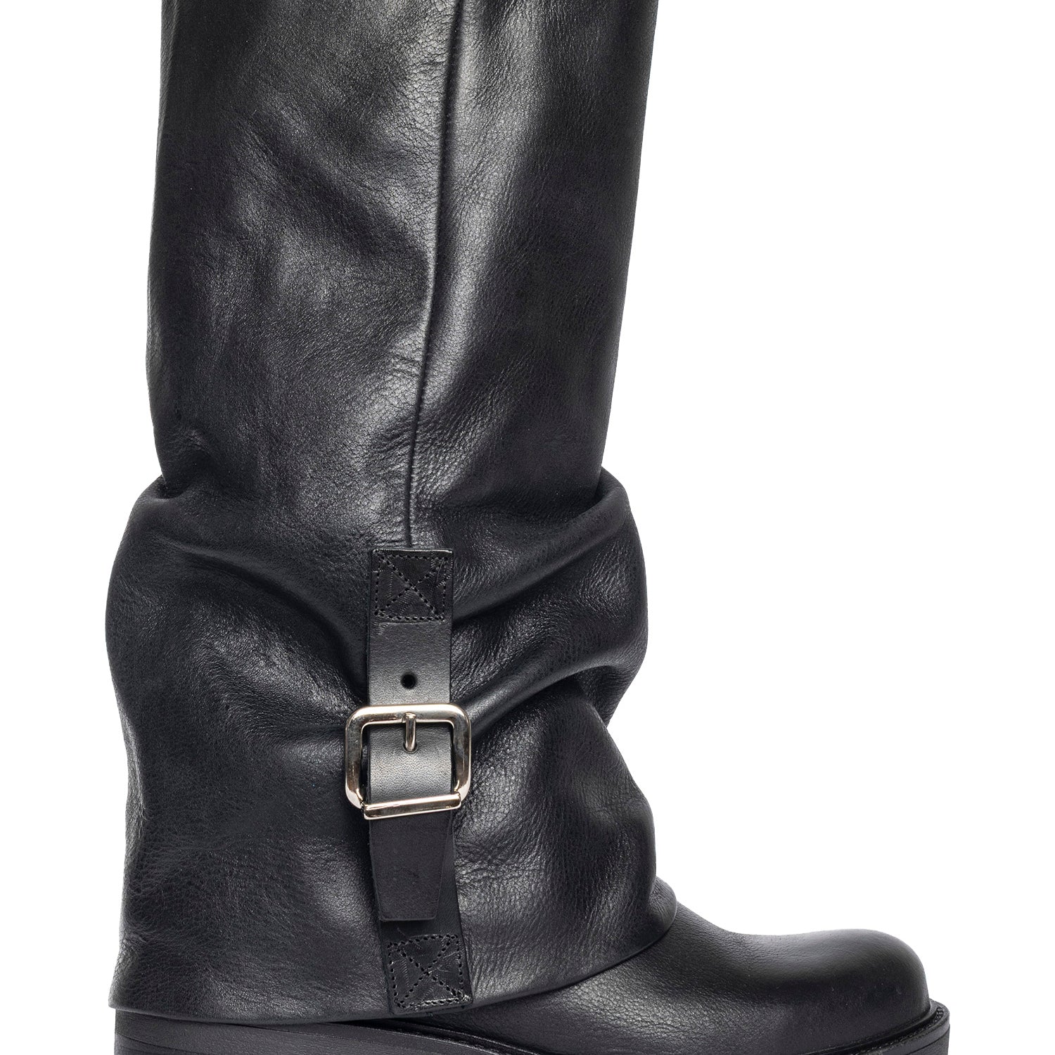 Momo Biker in vitello nero