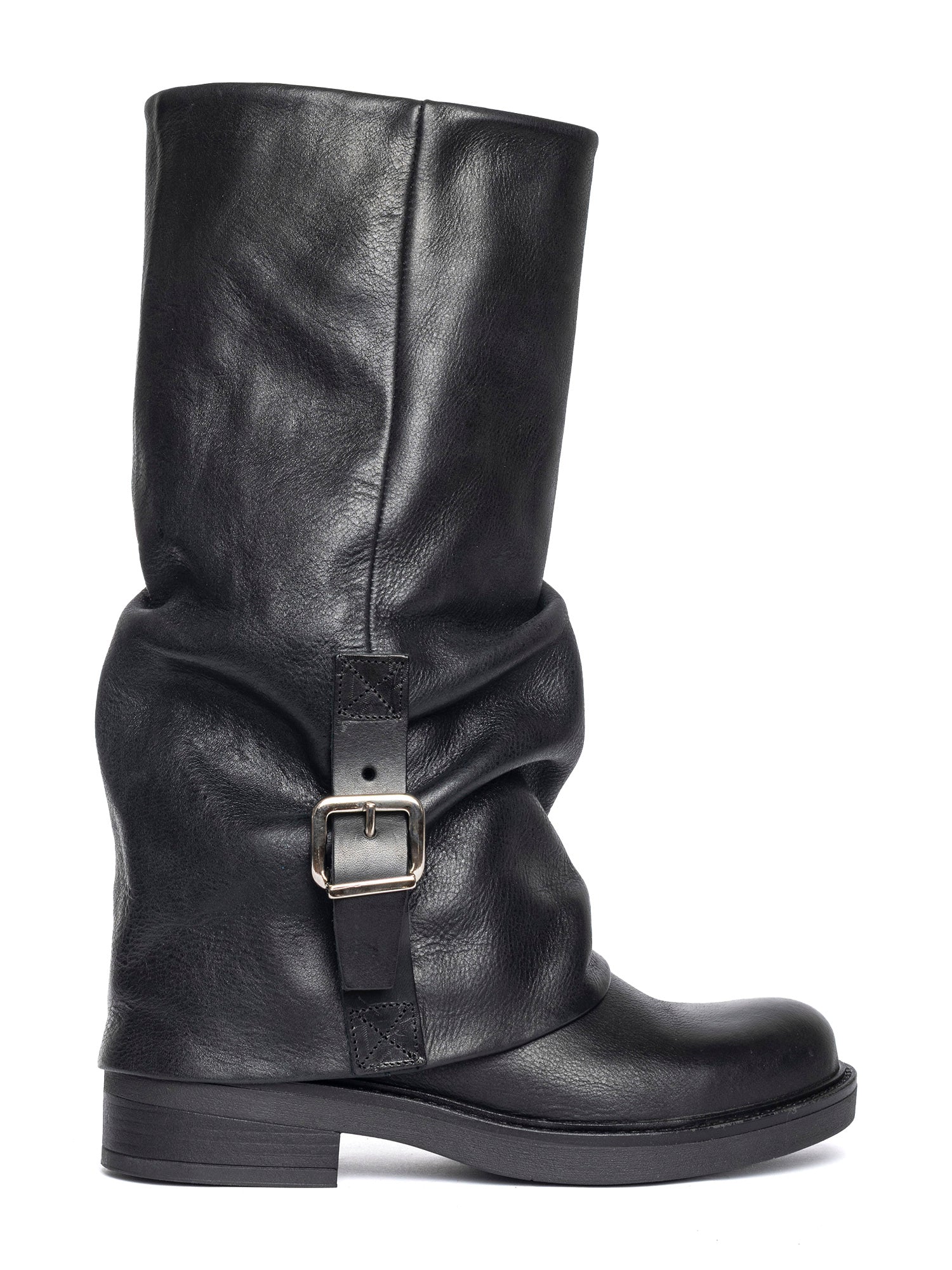 Momo Biker in vitello nero