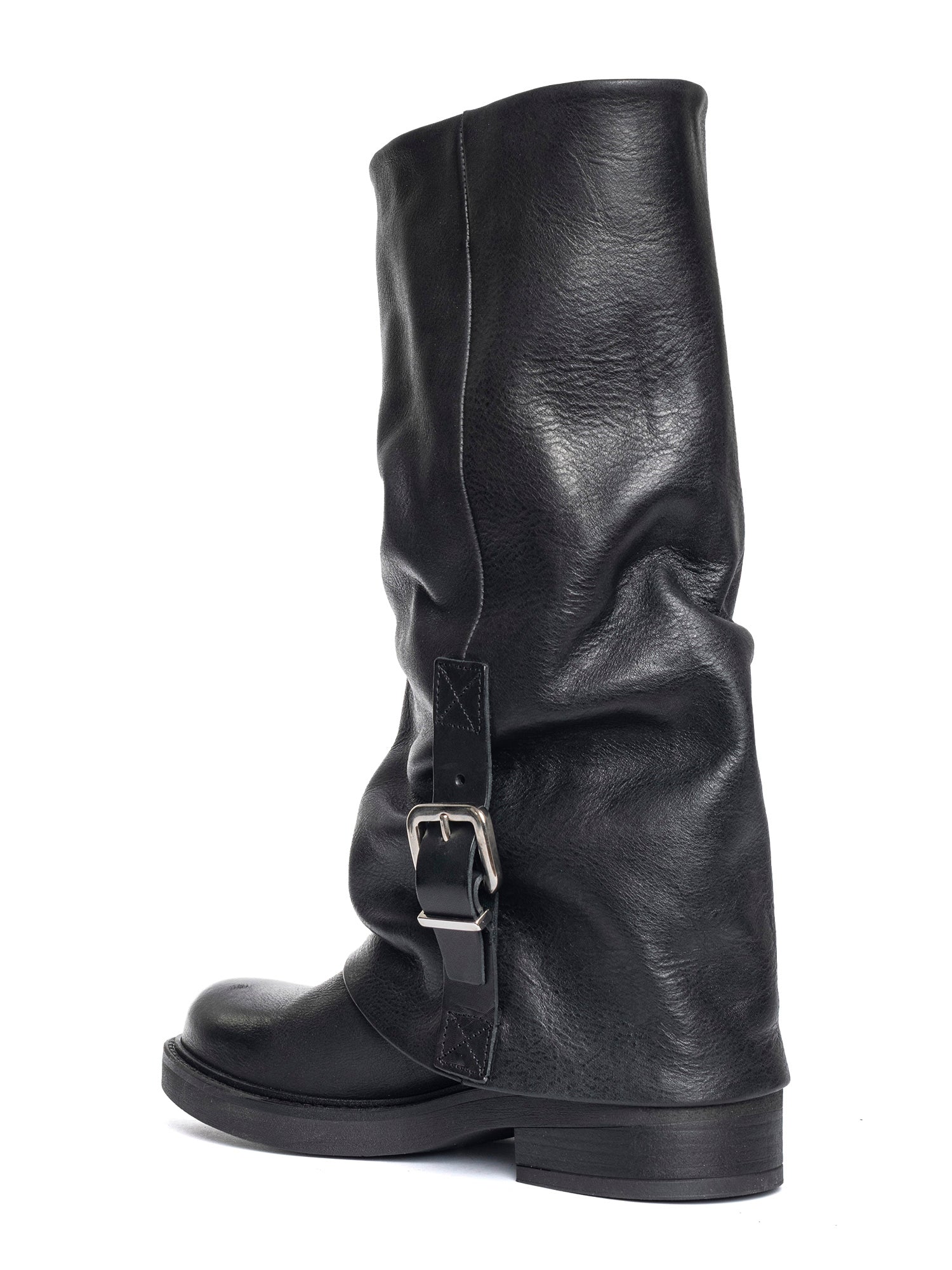 Momo Biker in vitello nero