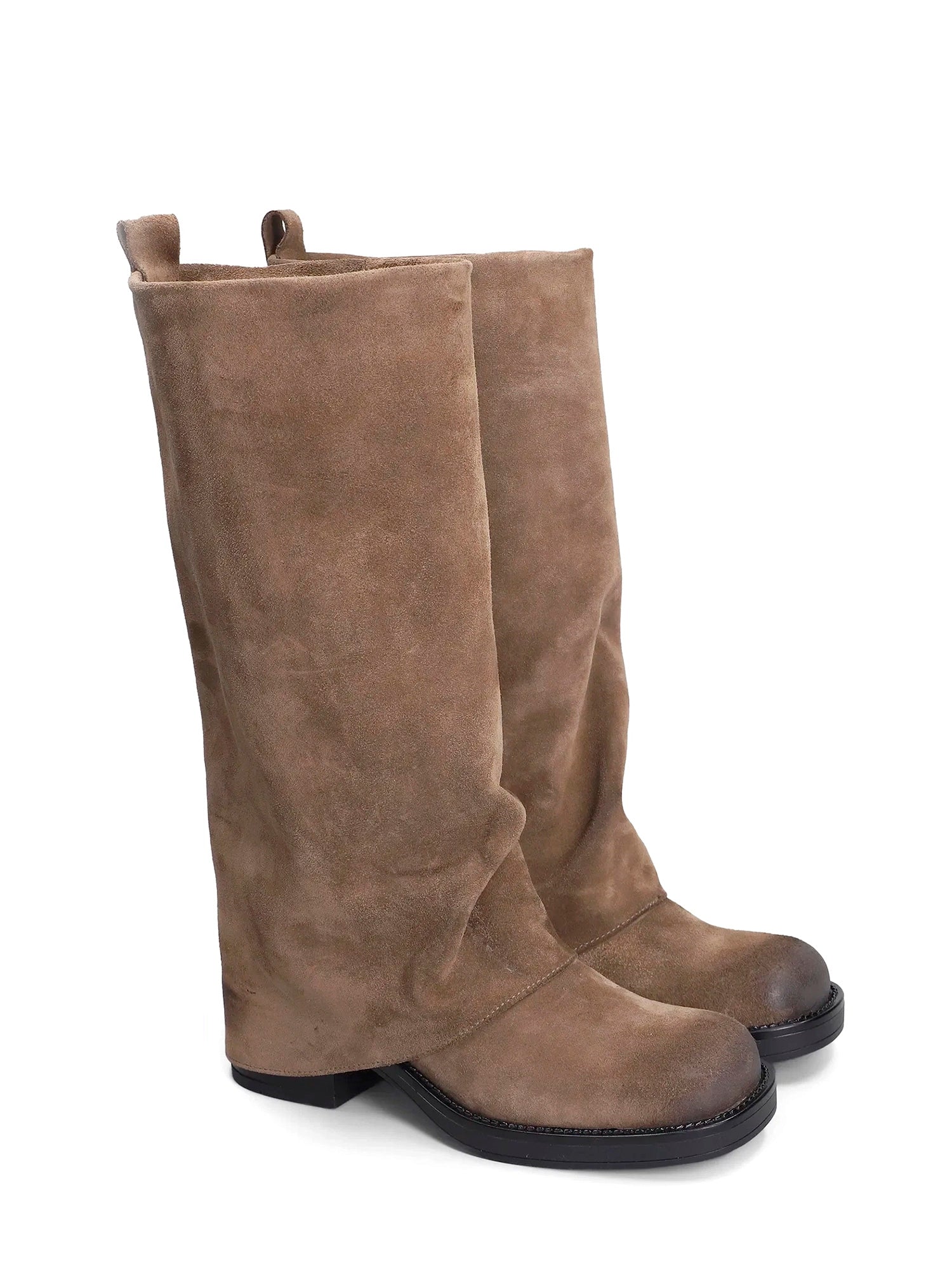 Manchester Biker in camoscio taupe