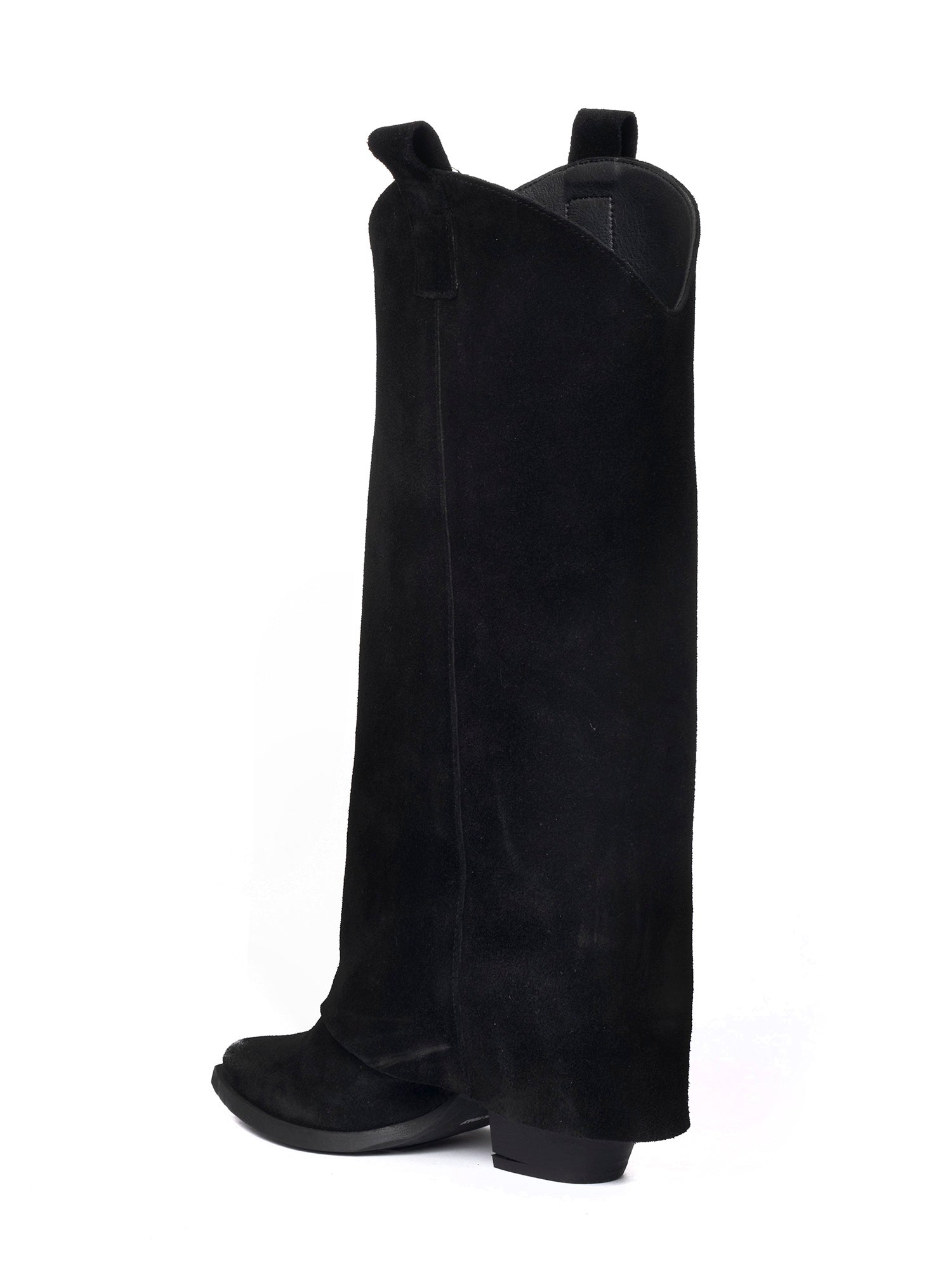Natasha Stivali texani in camoscio nero
