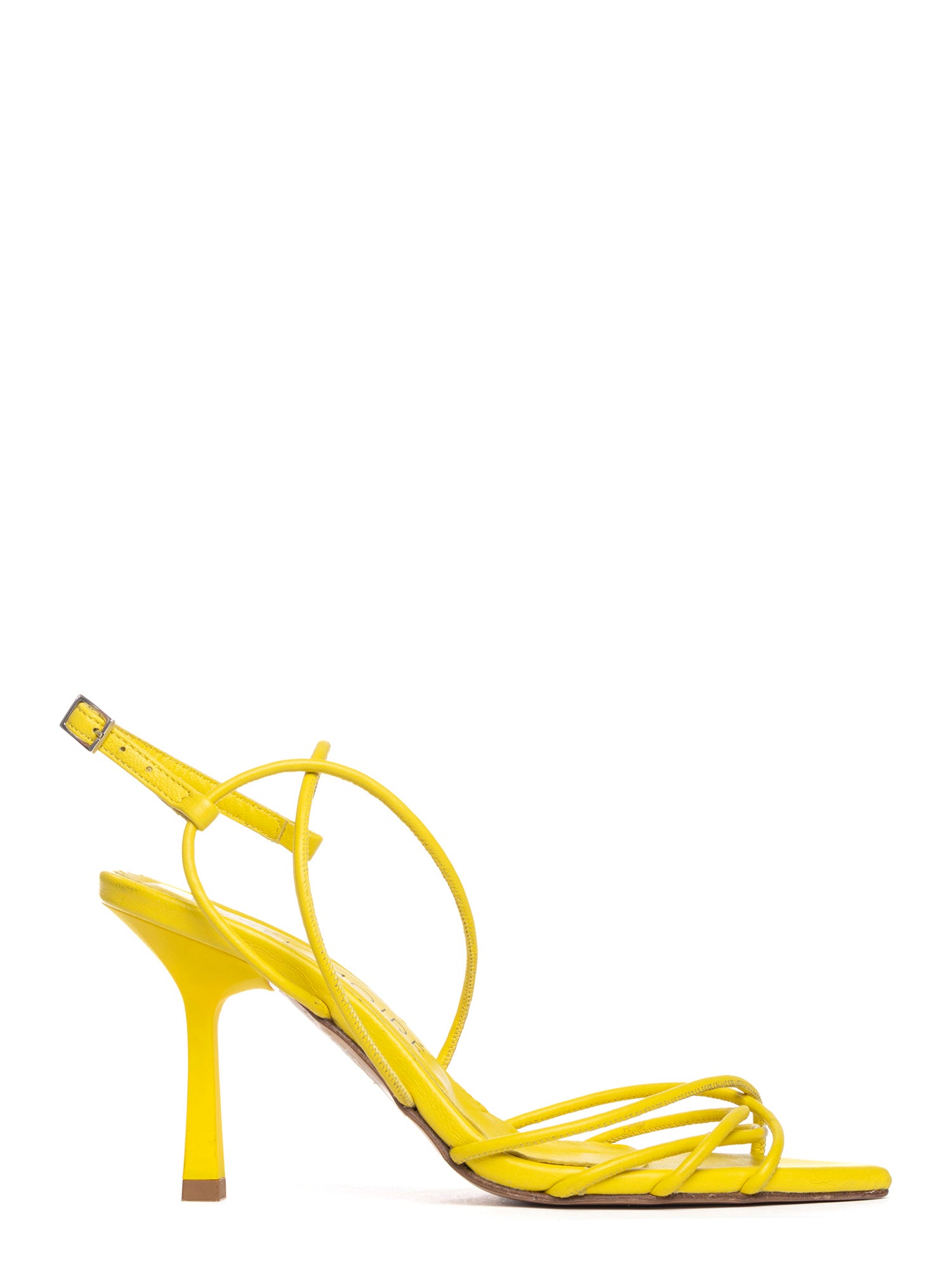 Neva Sandali in nappa giallo con incrocio