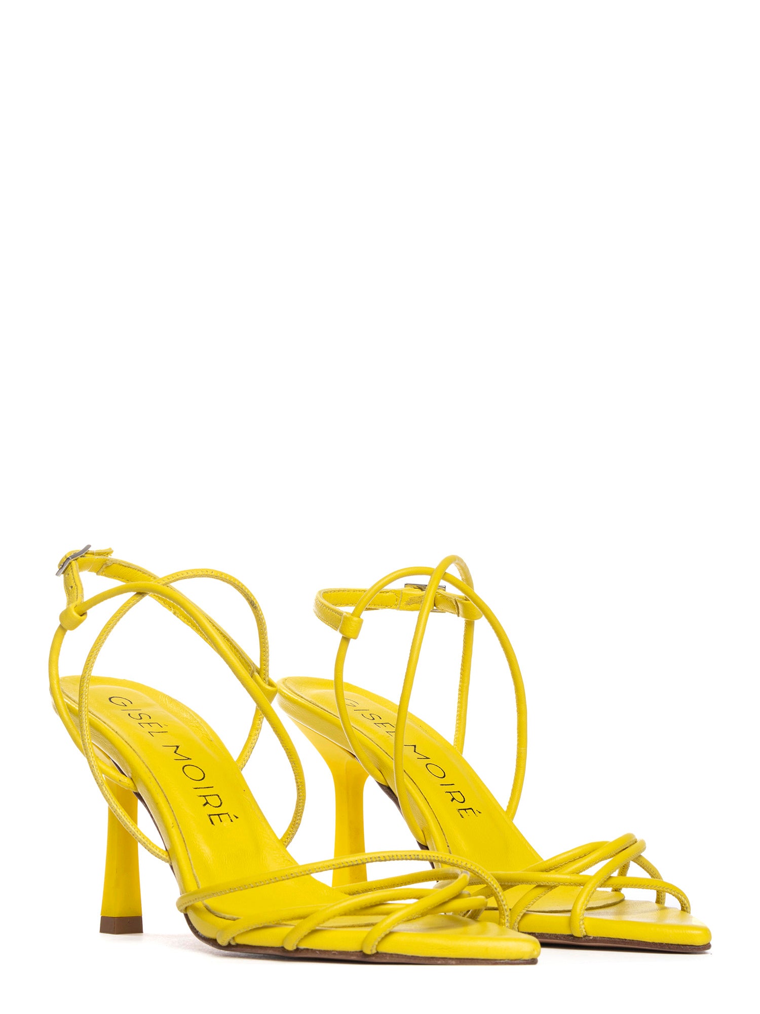 Neva Sandali in nappa giallo con incrocio