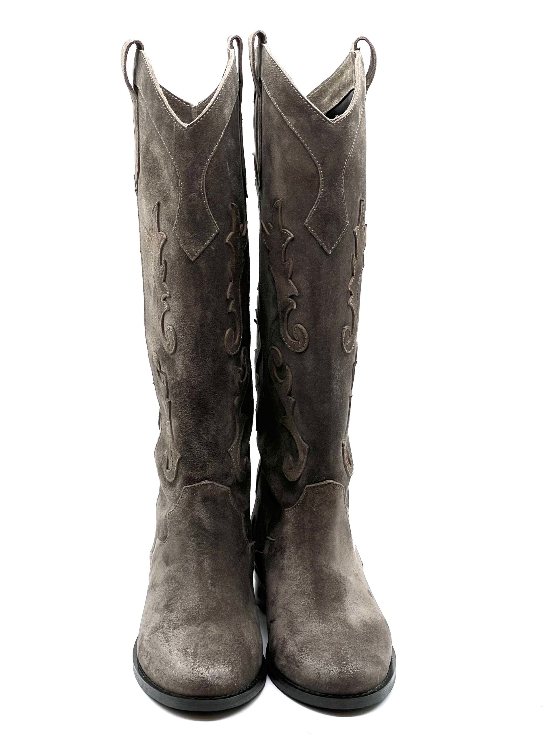 Stivali Notting in camoscio fumo