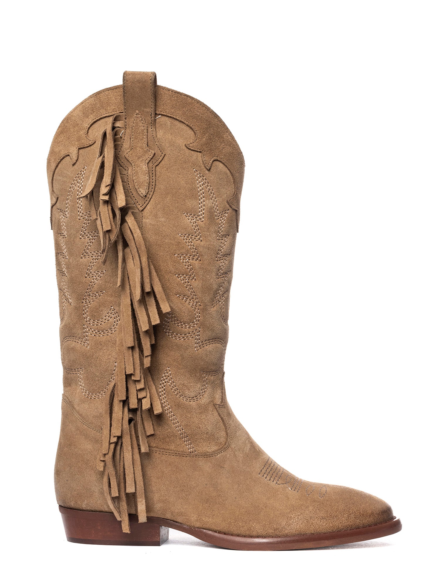 Oklahoma Stivali texani in camoscio liquorice