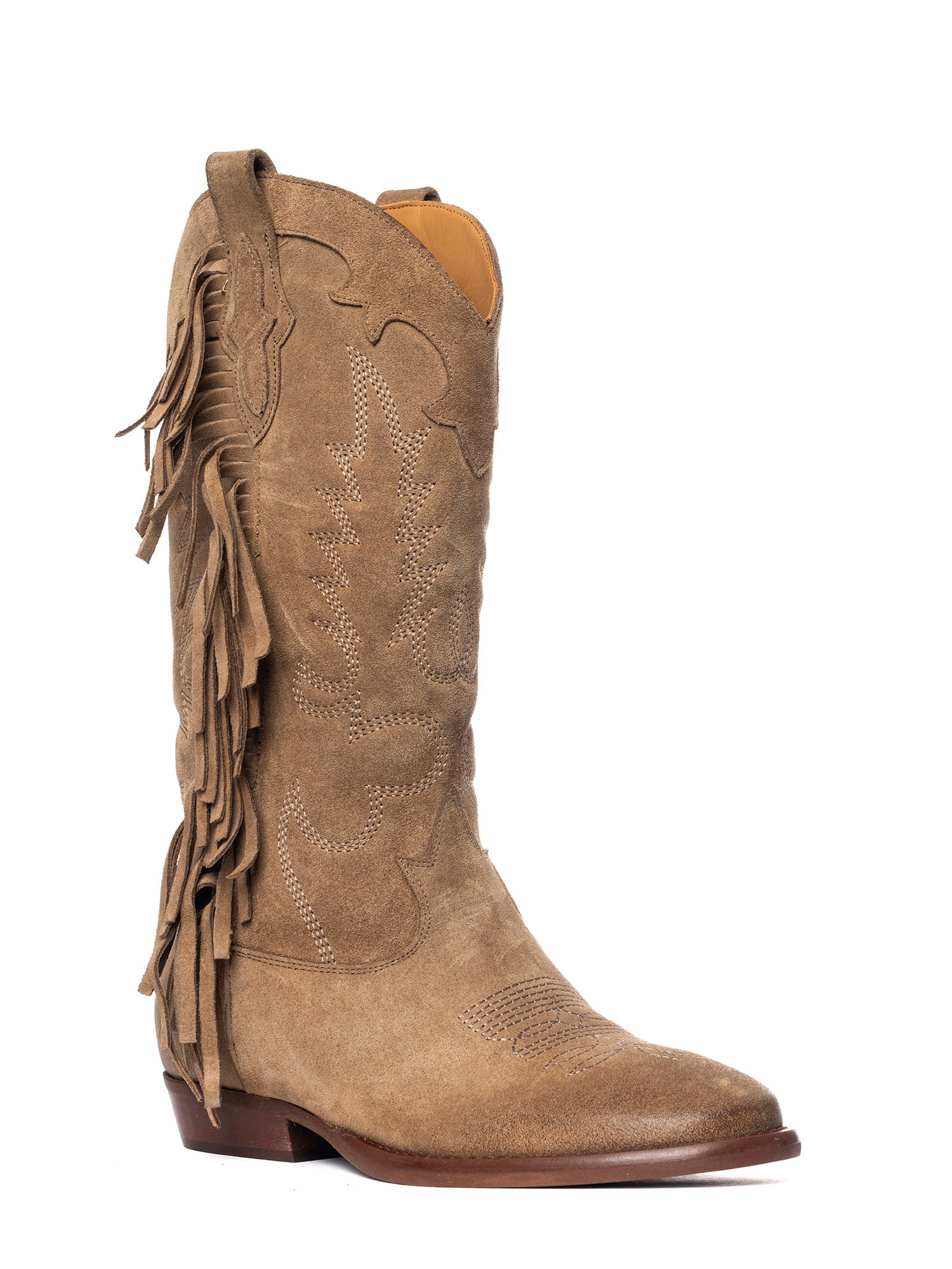 Oklahoma Stivali texani in camoscio liquorice