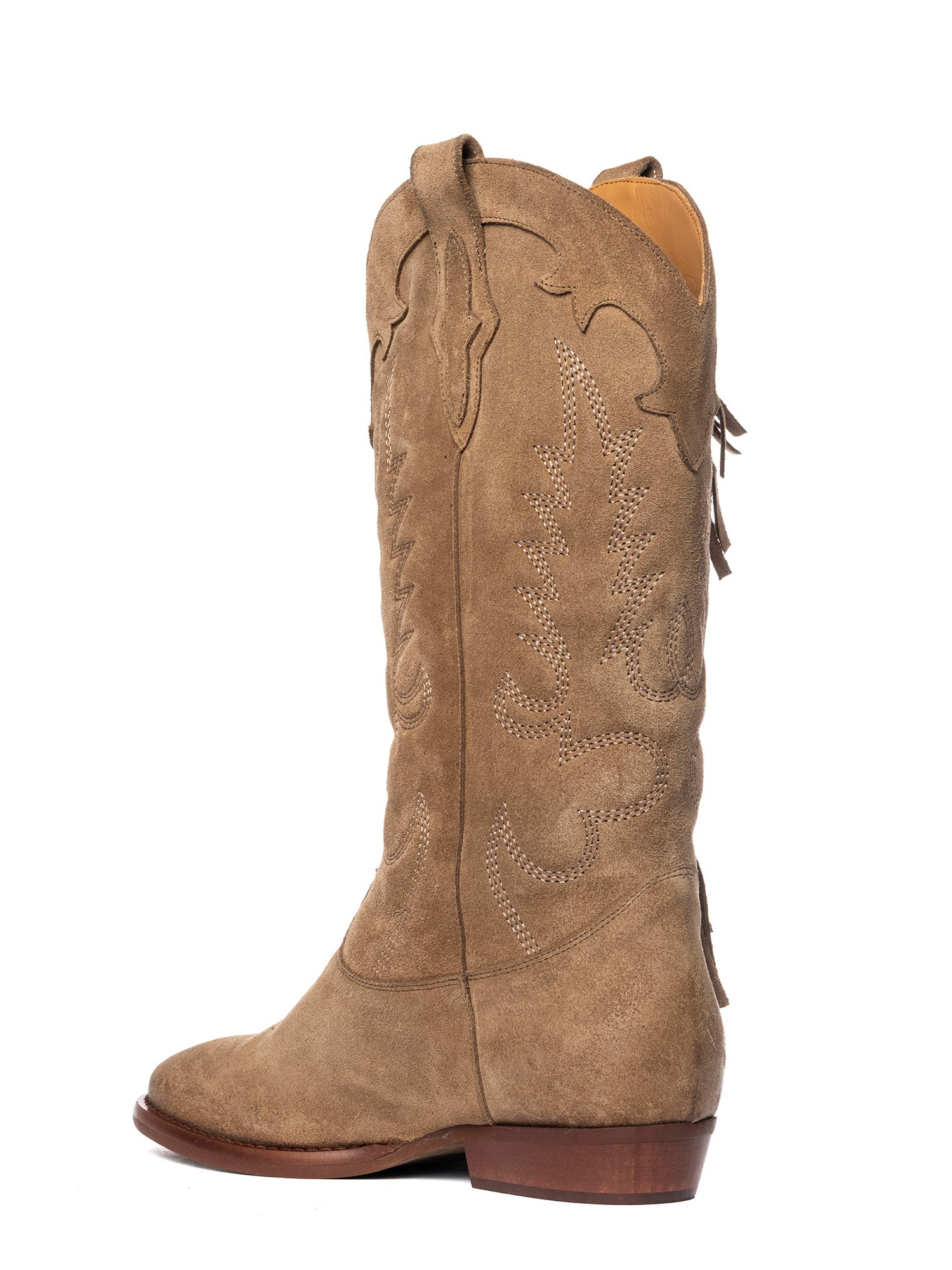 Oklahoma Stivali texani in camoscio liquorice