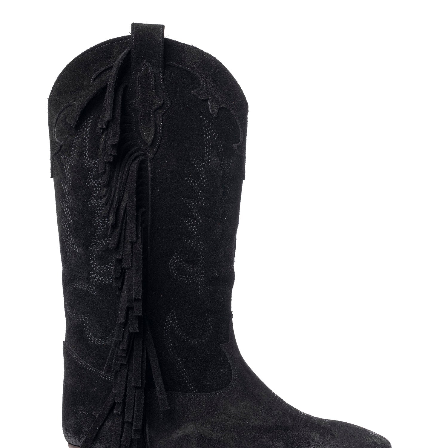Oklahoma Stivali texani in camoscio nero